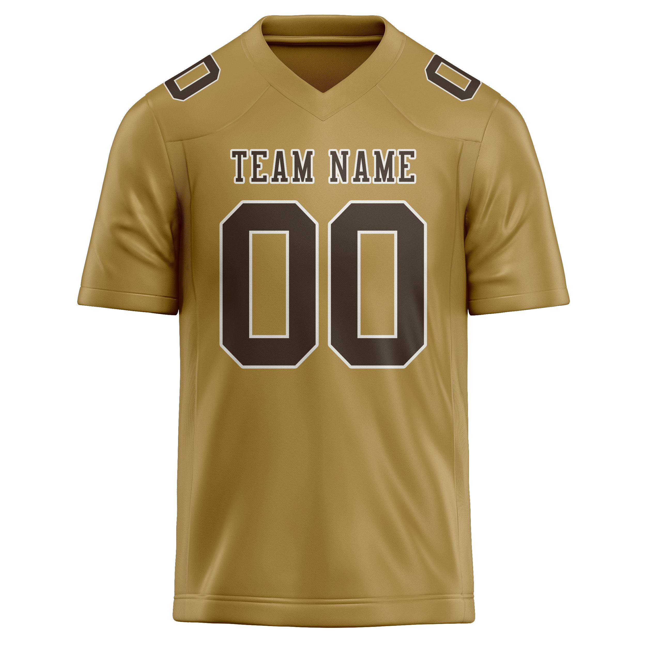 Custom Khaki Brown Football Jersey
