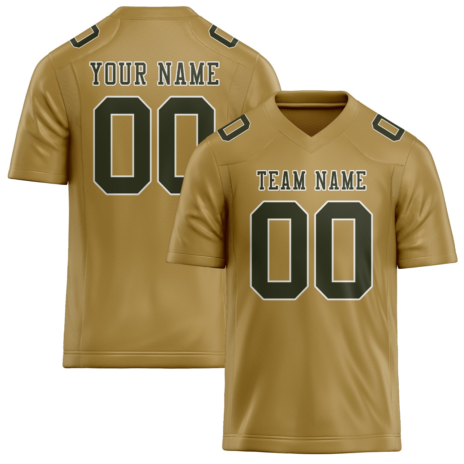 Custom Khaki Olive Football Jersey