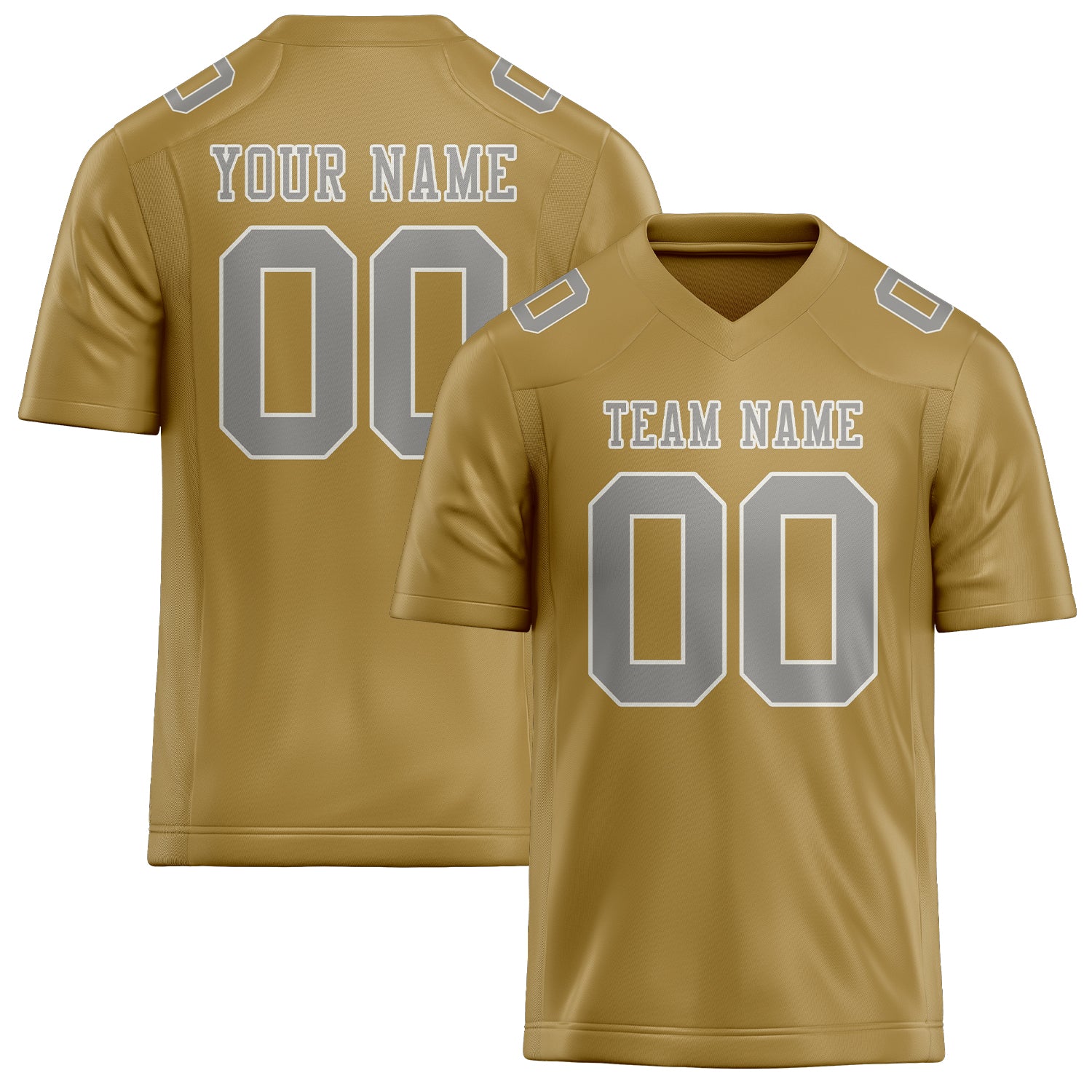 Custom Khaki Gray Football Jersey