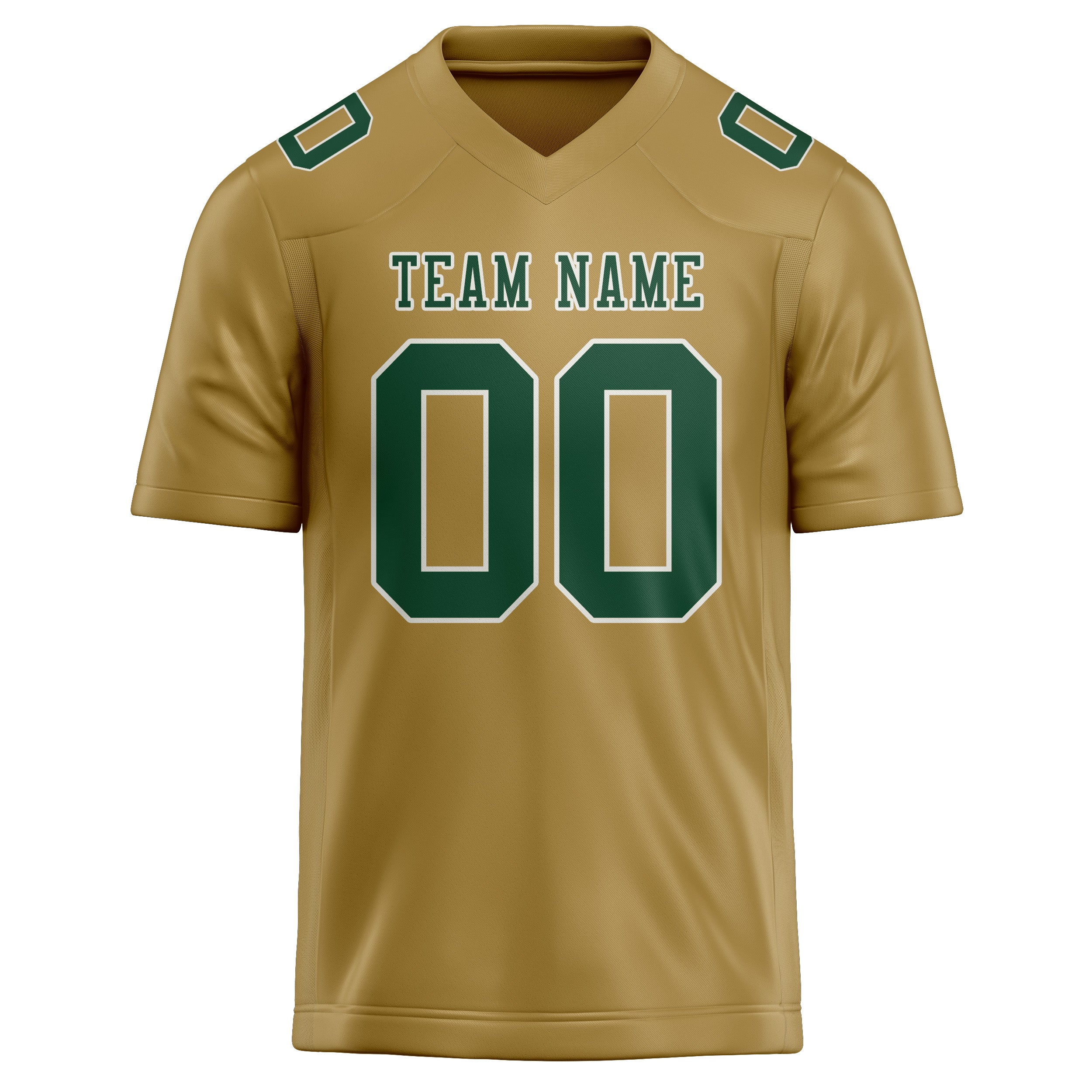 Custom Khaki Green Football Jersey