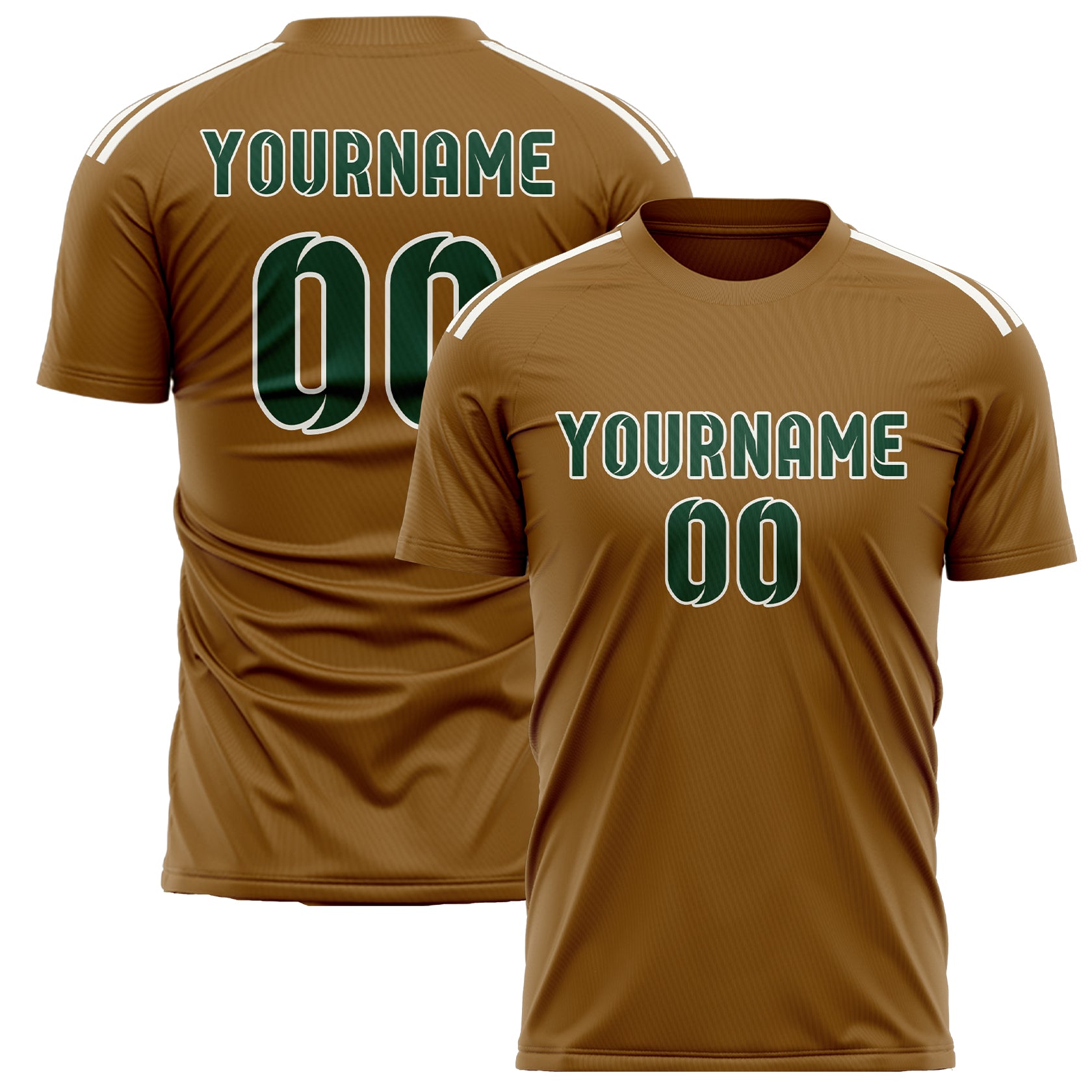 Custom Khaki Green Soccer Jersey
