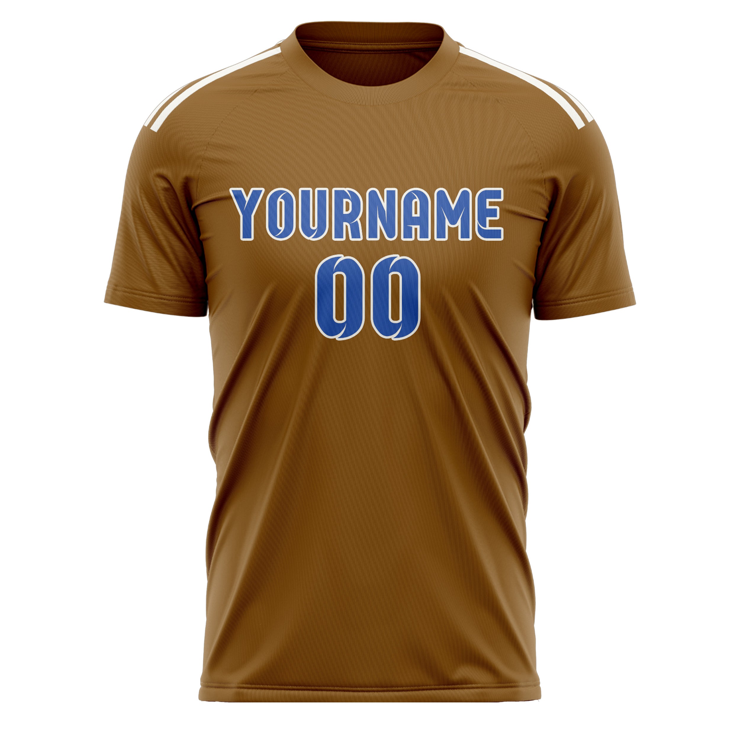 Custom Khaki Sky Blue Soccer Jersey