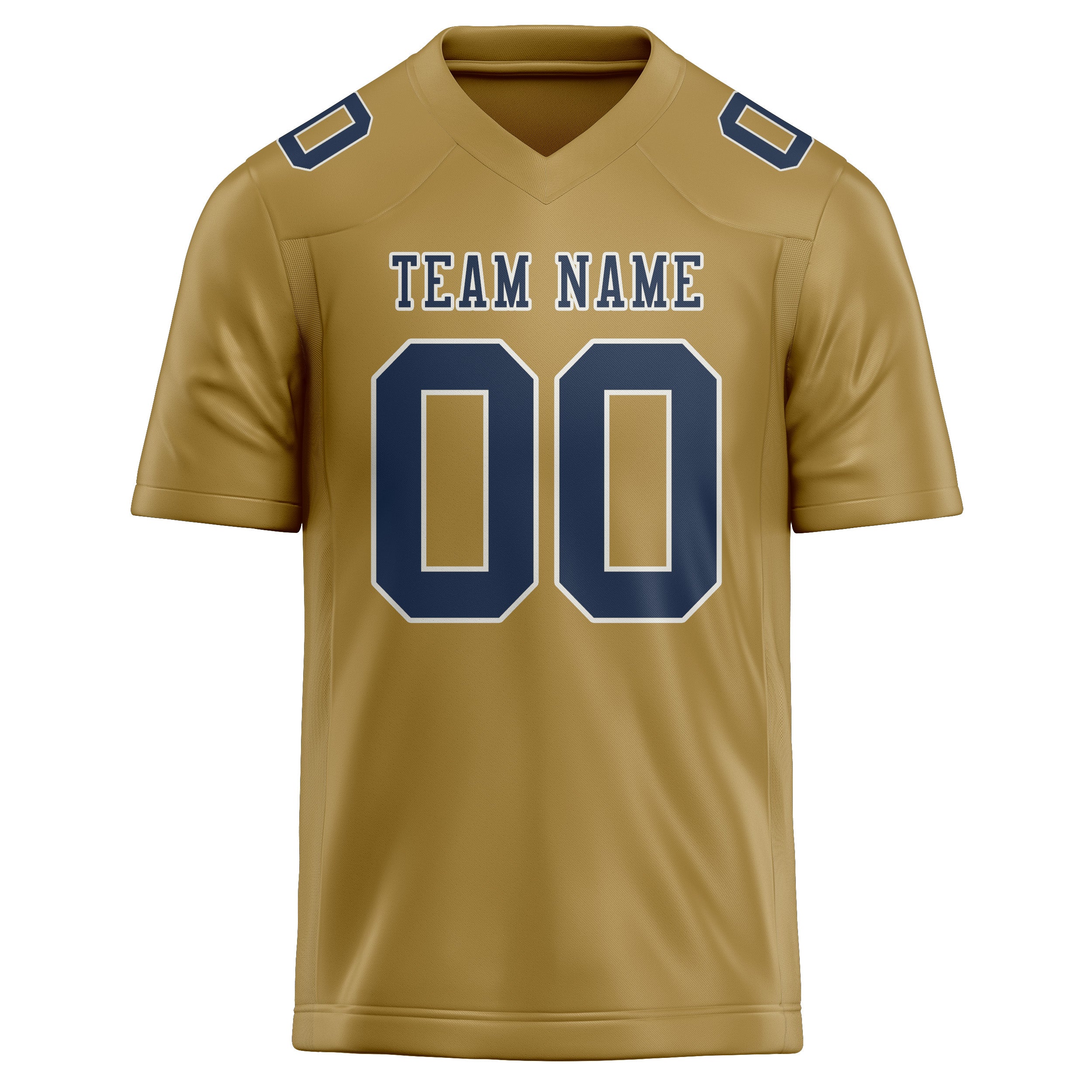Custom Khaki Blue Football Jersey