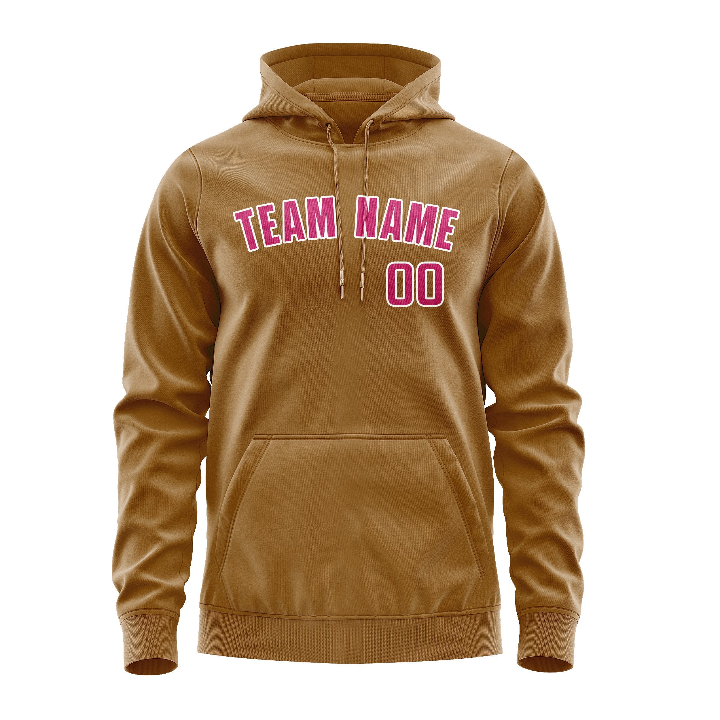 Custom Khaki Pink Hoodie