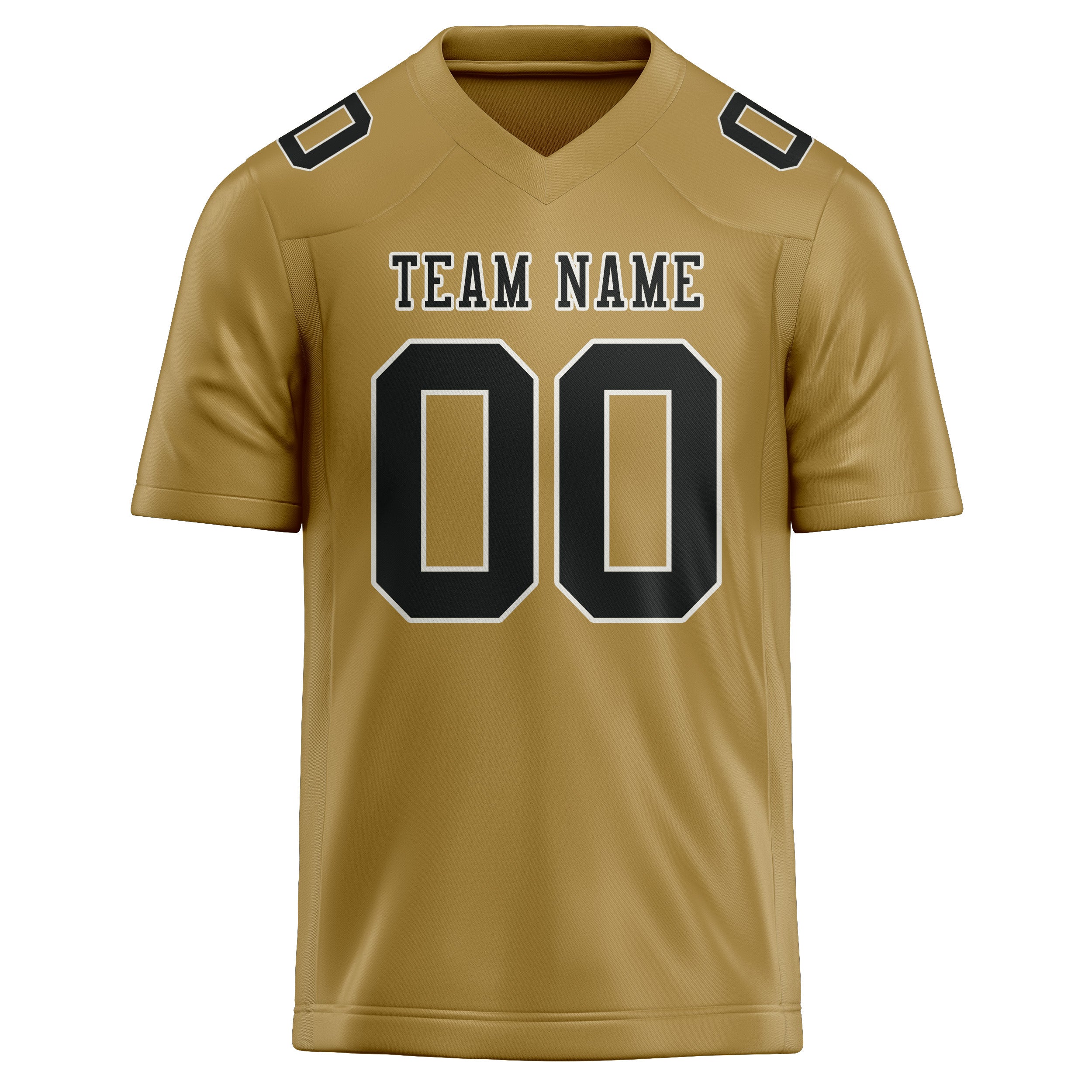 Custom Khaki Black Football Jersey