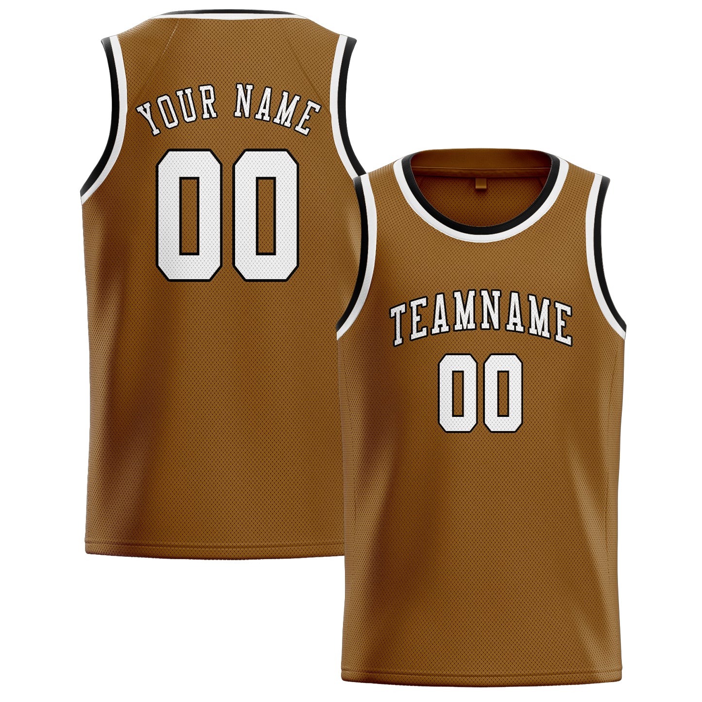 Custom Khaki White Basketball Jersey