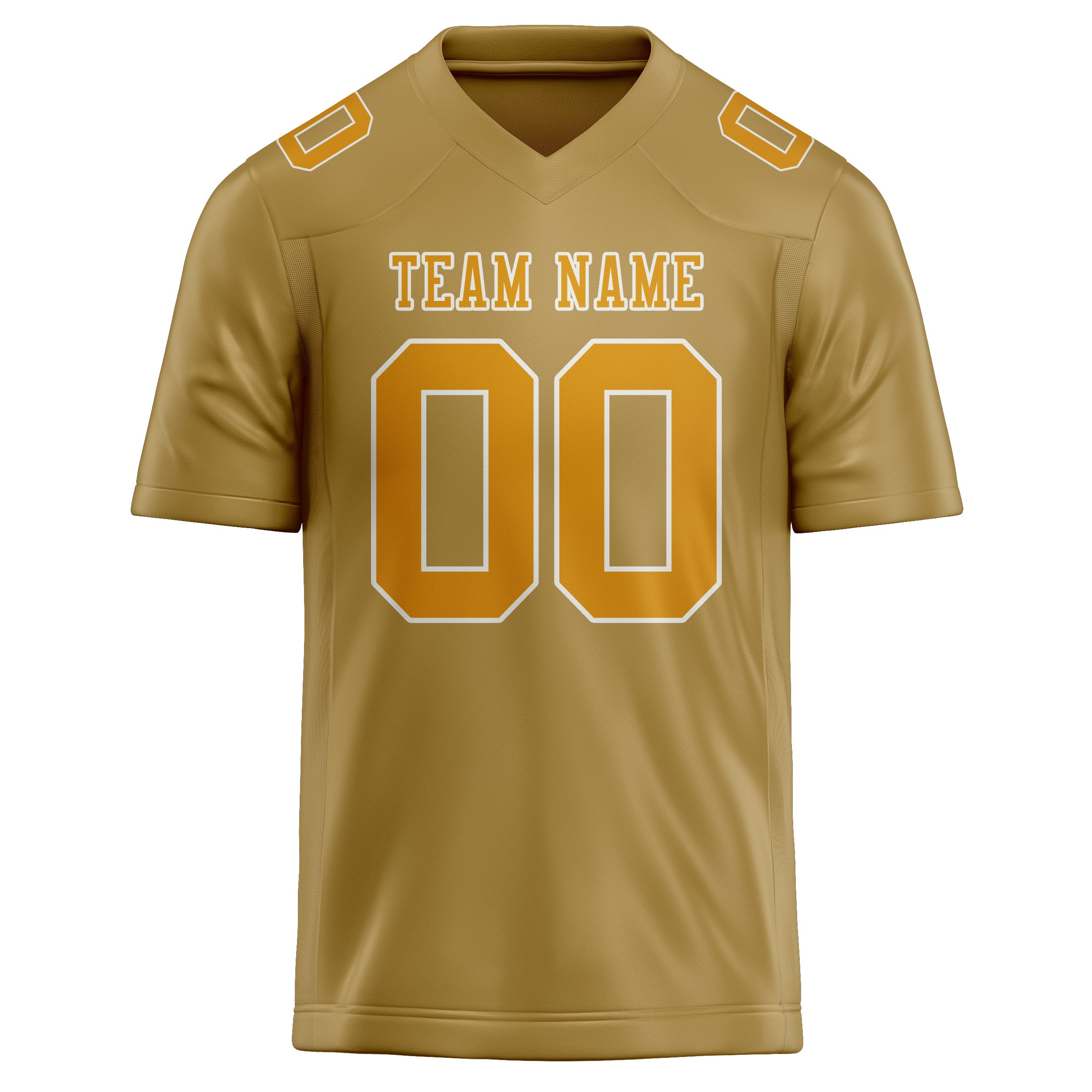 Custom Khaki Yellow Football Jersey
