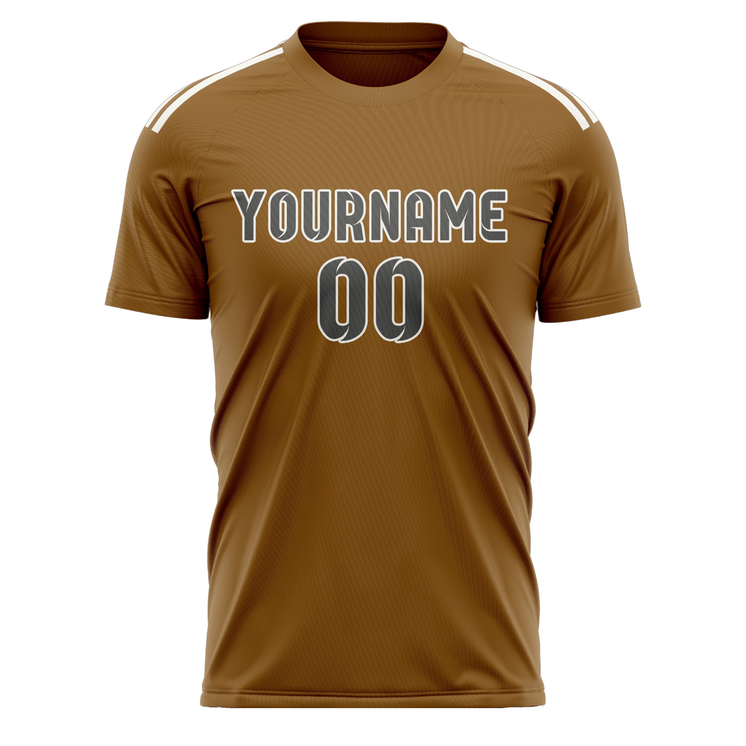Custom Khaki Dark Grey Soccer Jersey