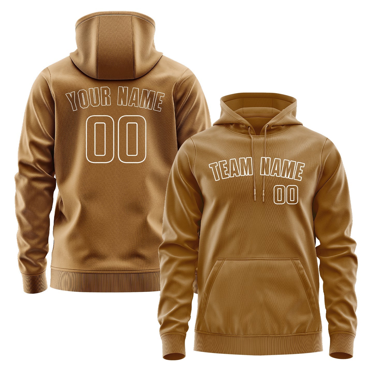 Custom Khaki Khaki Hoodie