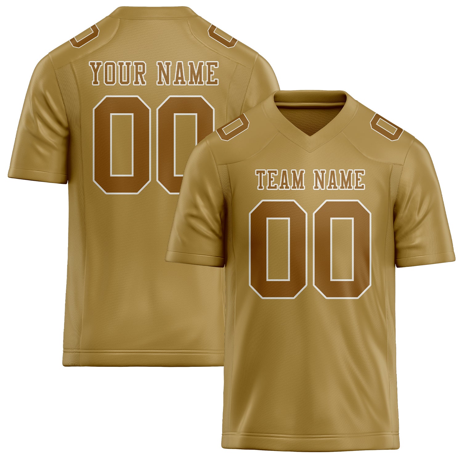Custom Khaki Khaki Football Jersey