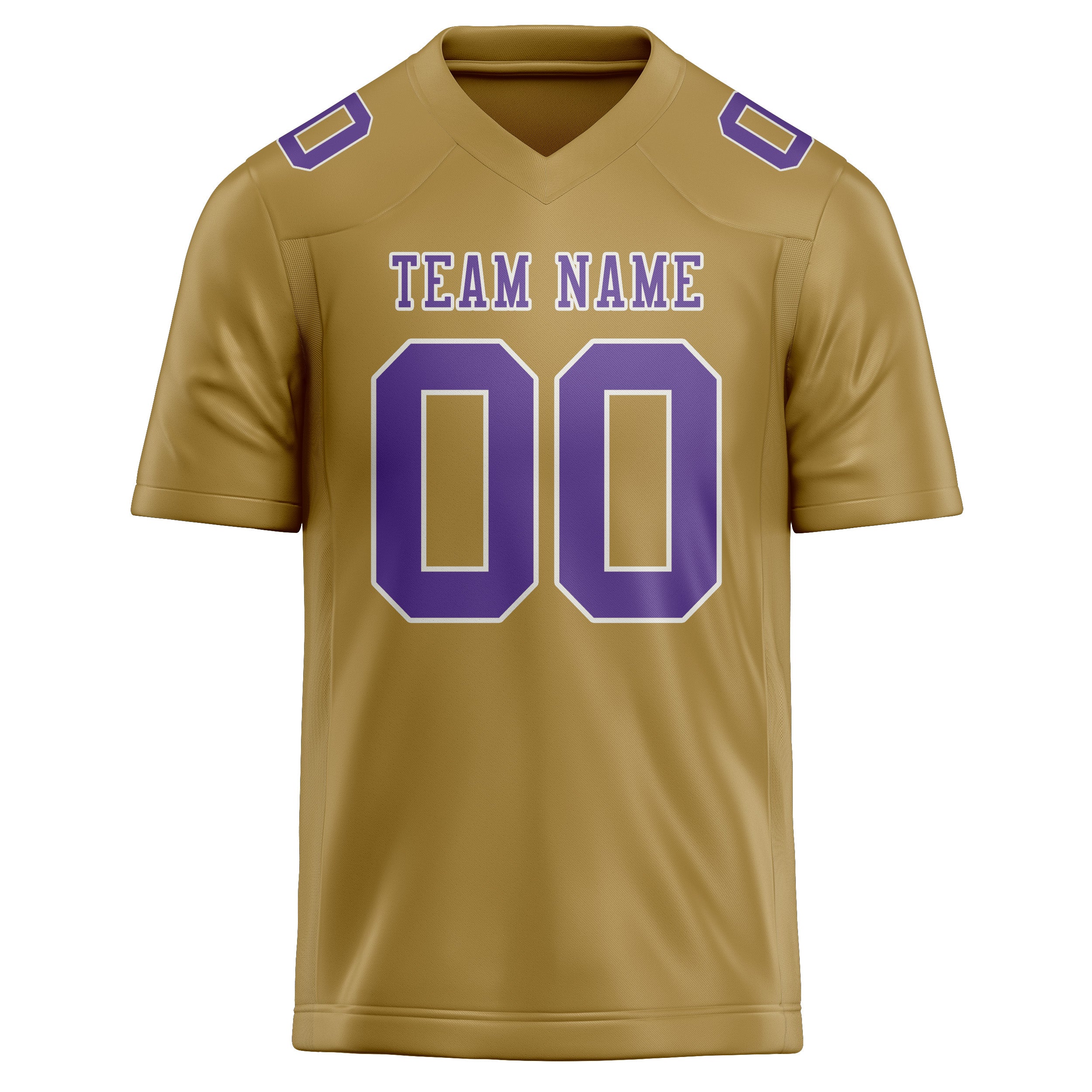 Custom Khaki Light Purple Football Jersey