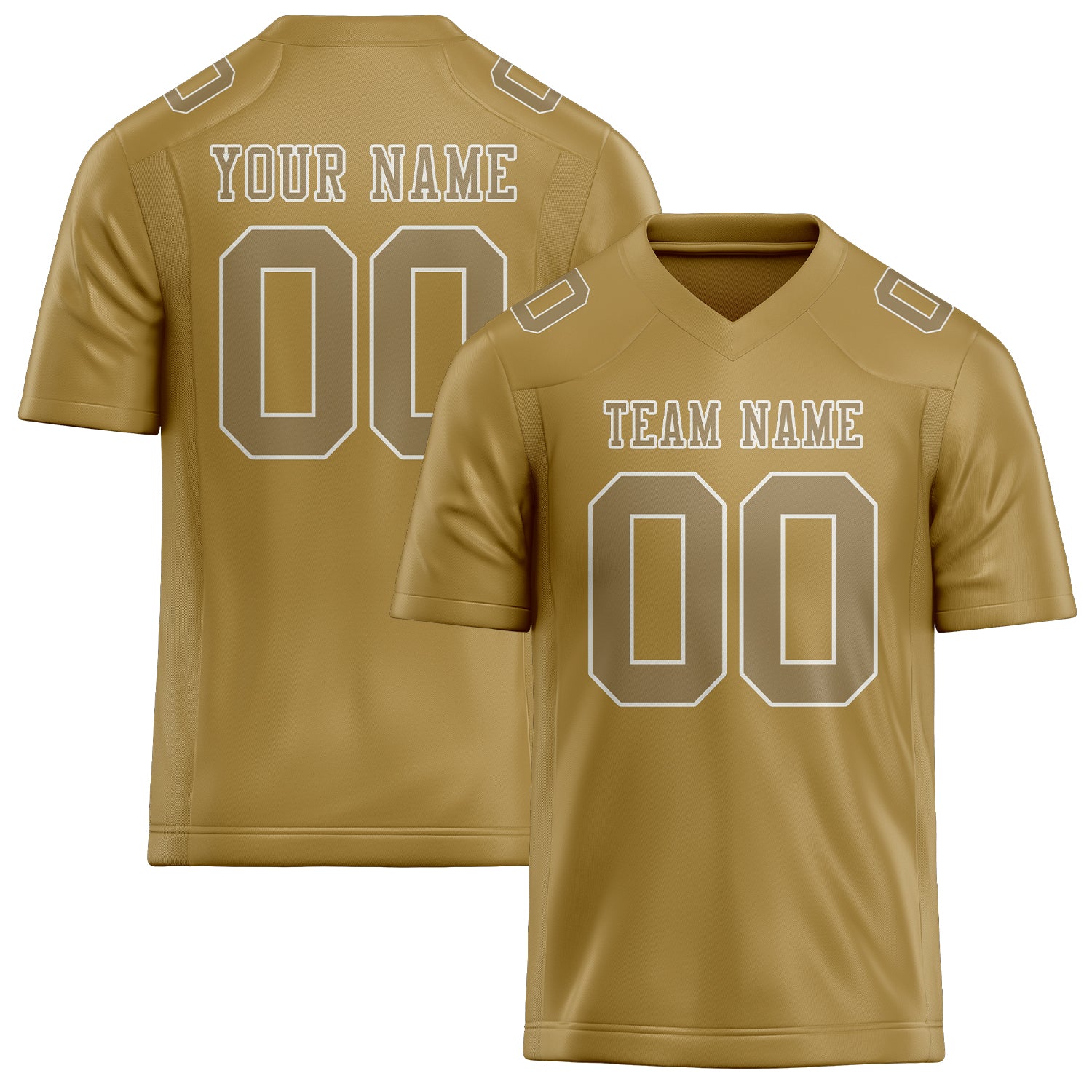 Custom Khaki Light Khaki Football Jersey