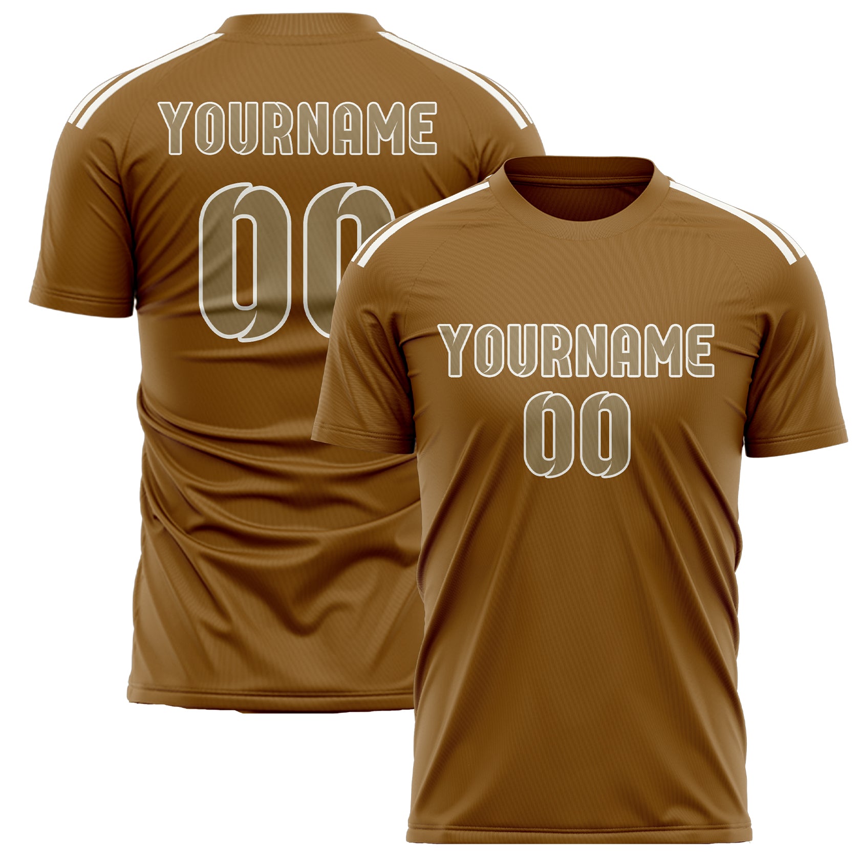 Custom Khaki Light Khaki Soccer Jersey