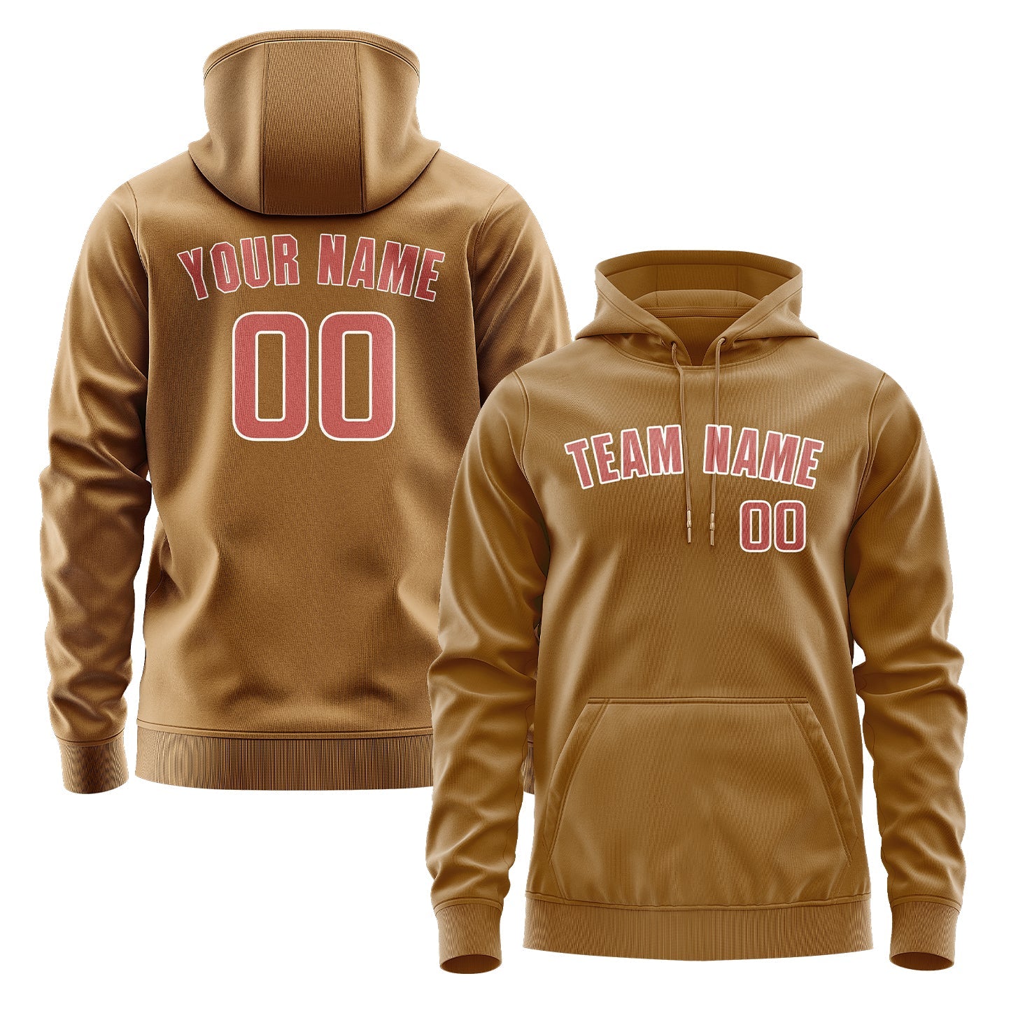 Custom Khaki Copper Rose Hoodie