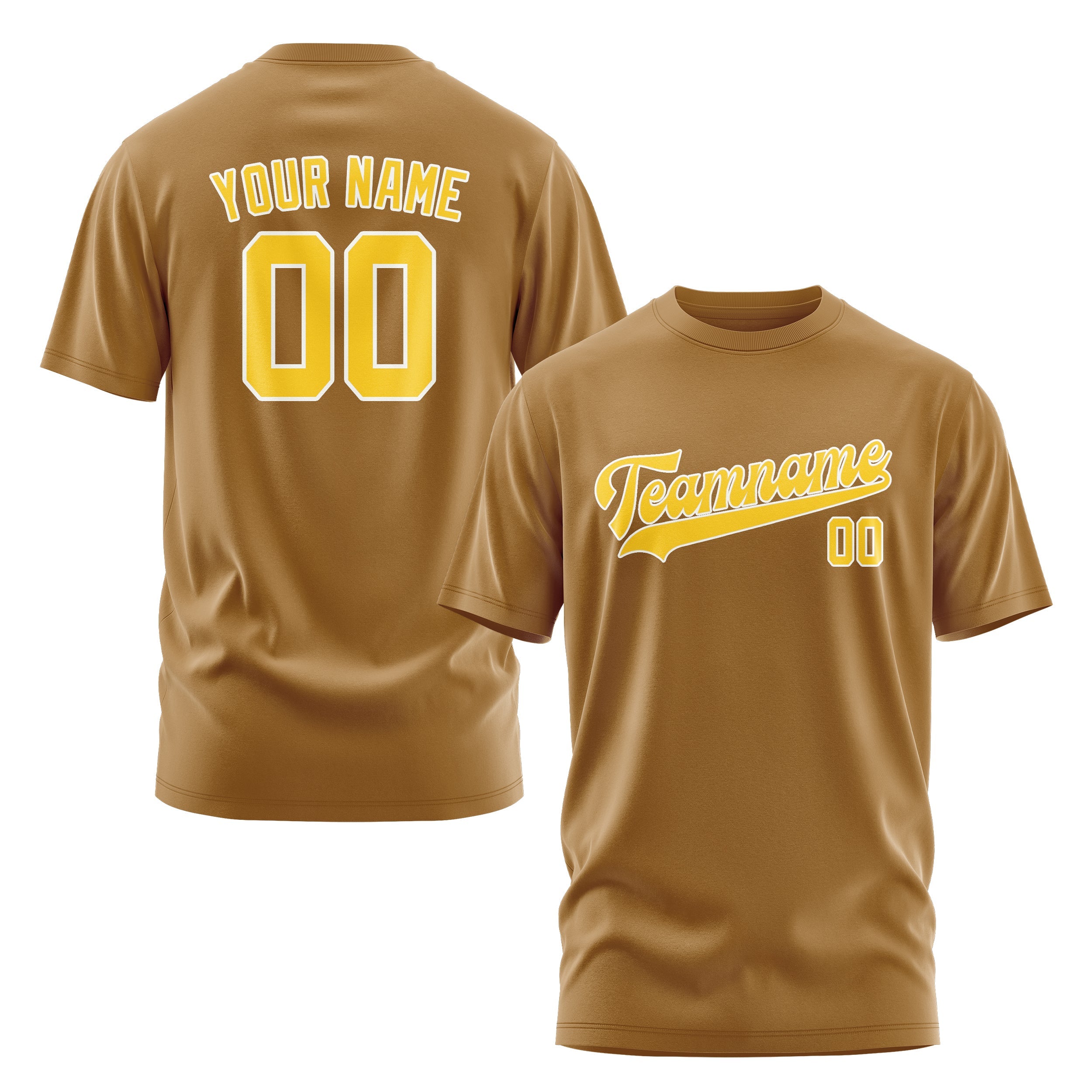 Custom Khaki Gold T-Shirt