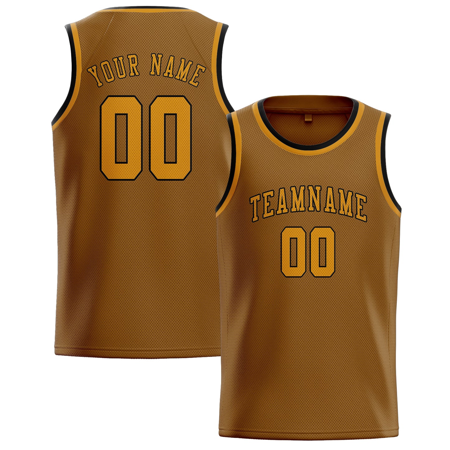 Custom Khaki Yellow Basketball Jersey