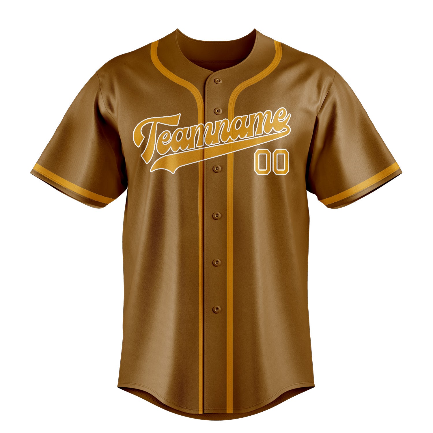 Custom Khaki Yellow Baseball Jersey