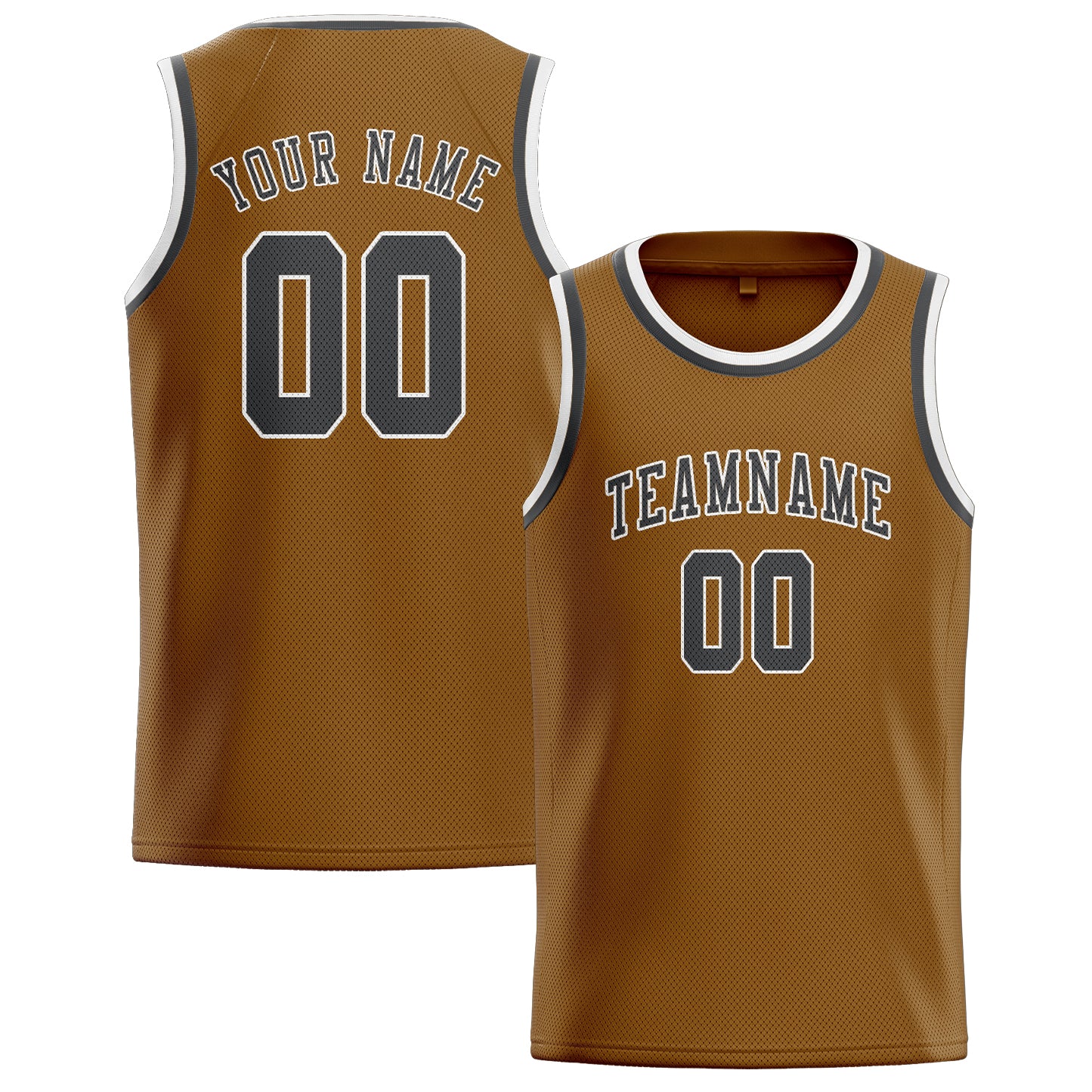 Custom Khaki Dark Grey Basketball Jersey