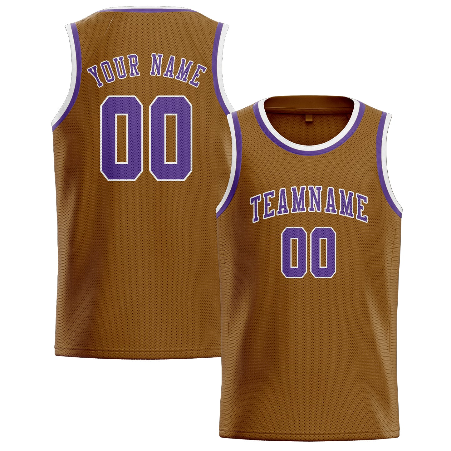 Custom Khaki Light Purple Basketball Jersey