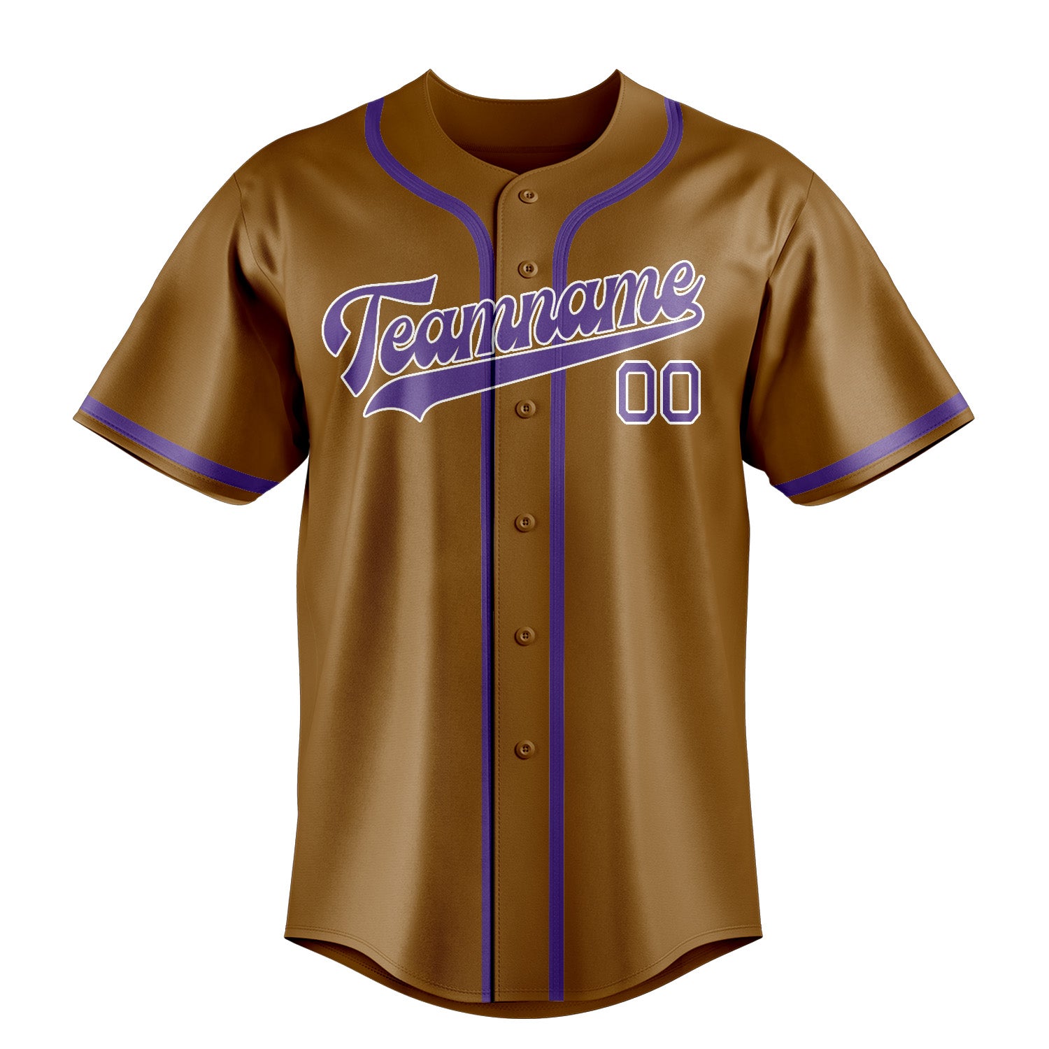 Custom Khaki Light Purple Baseball Jersey
