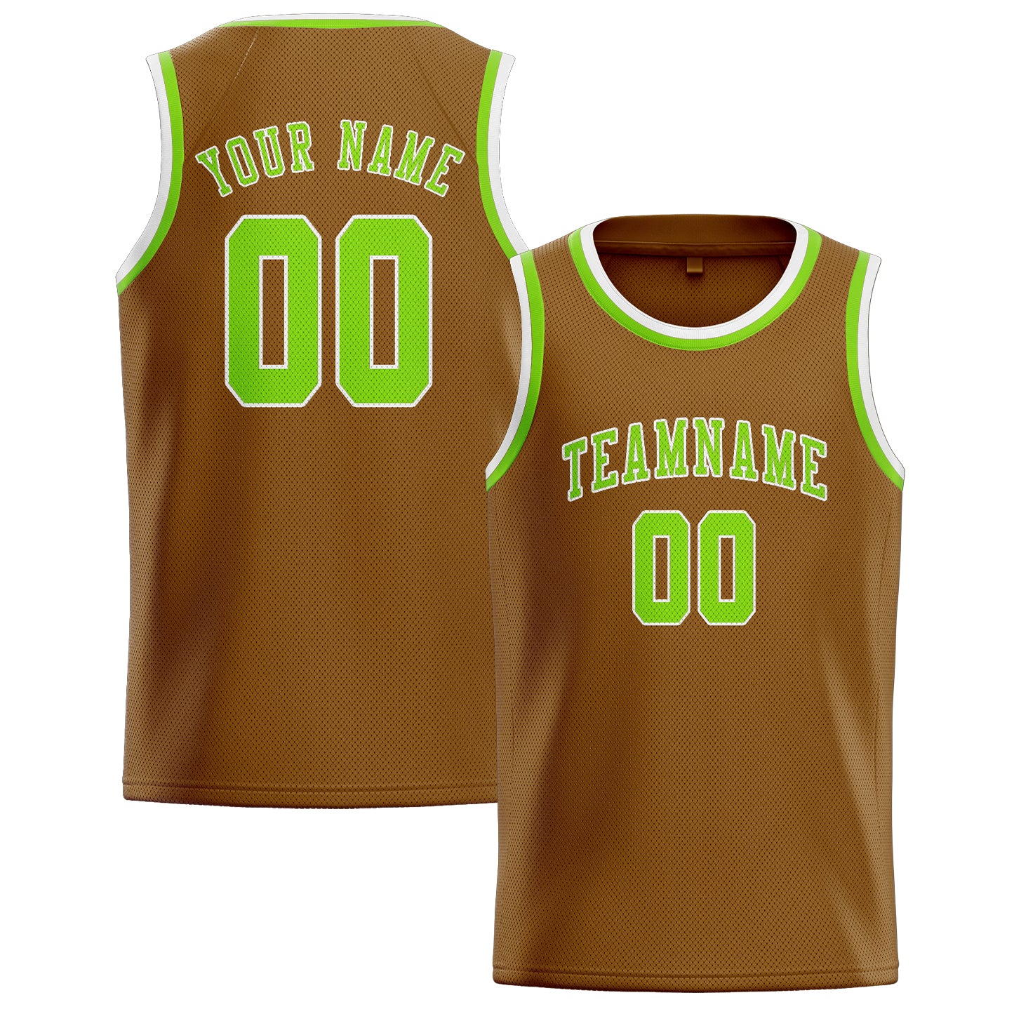 Custom Khaki Emerald Green Basketball Jersey