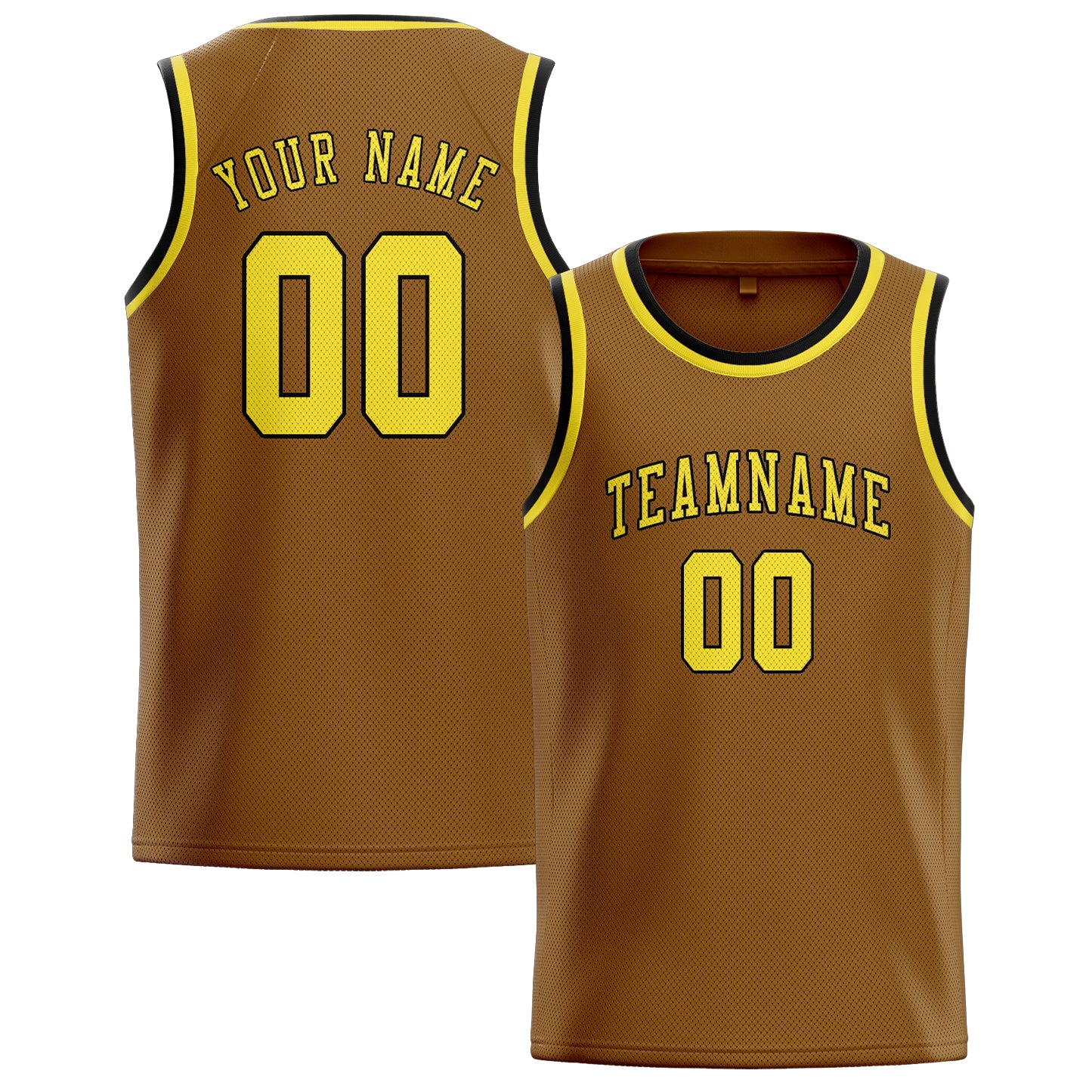 Custom Khaki Light Yellow Basketball Jersey