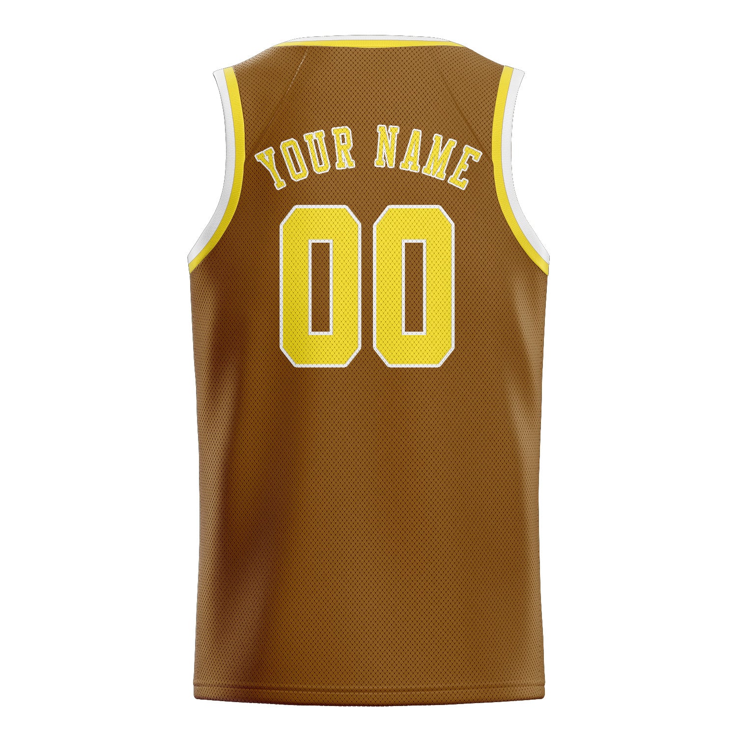 Custom Khaki Light Yellow Basketball Jersey