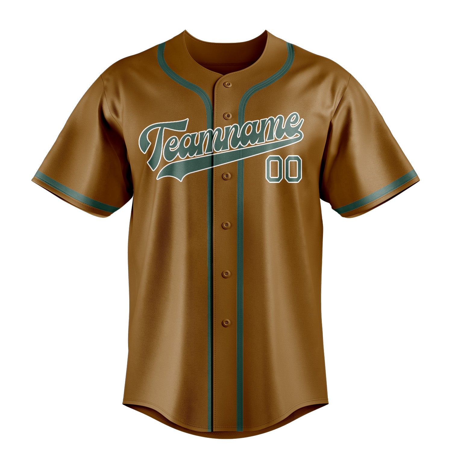 Custom Khaki Blue Green Baseball Jersey