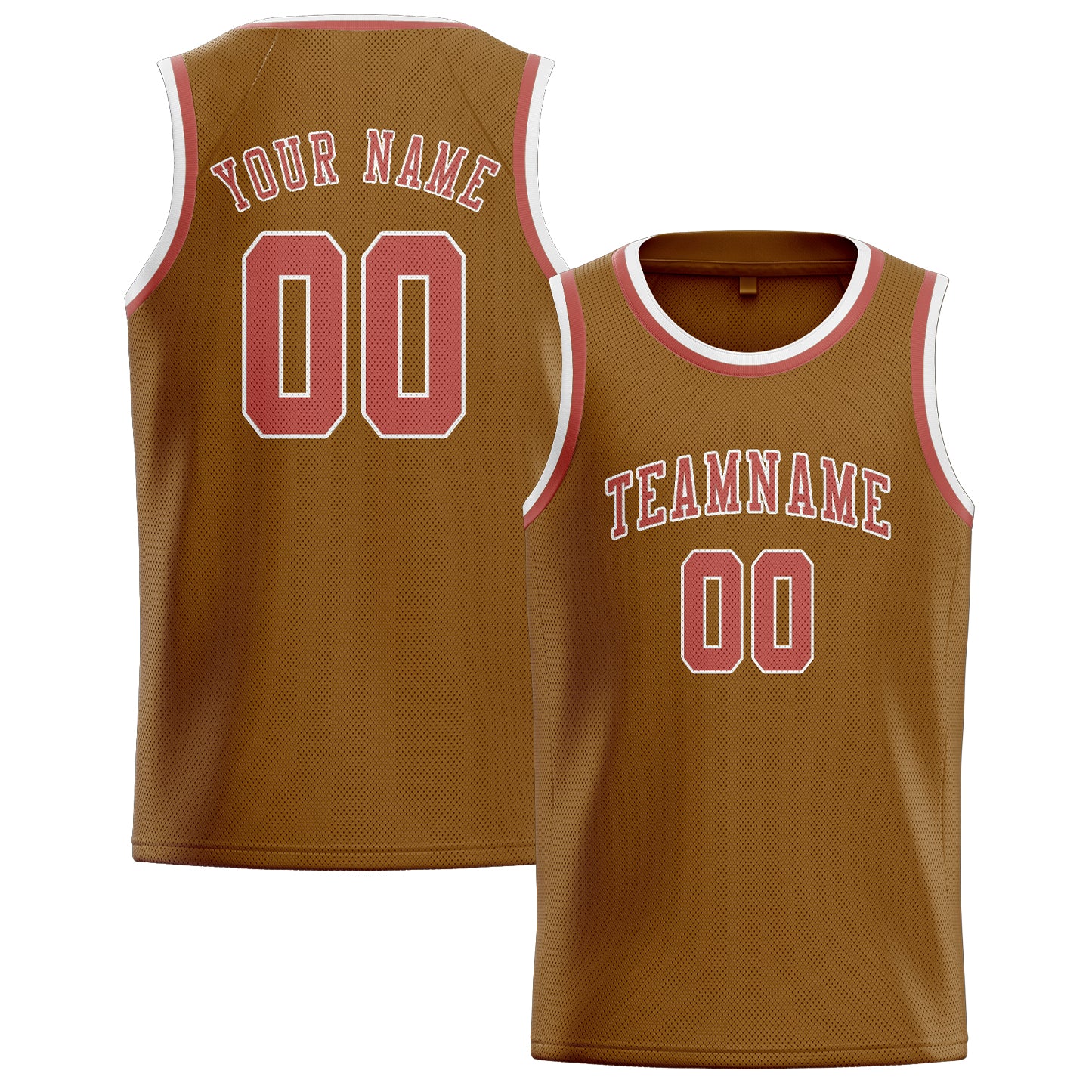 Custom Khaki Copper Rose Basketball Jersey