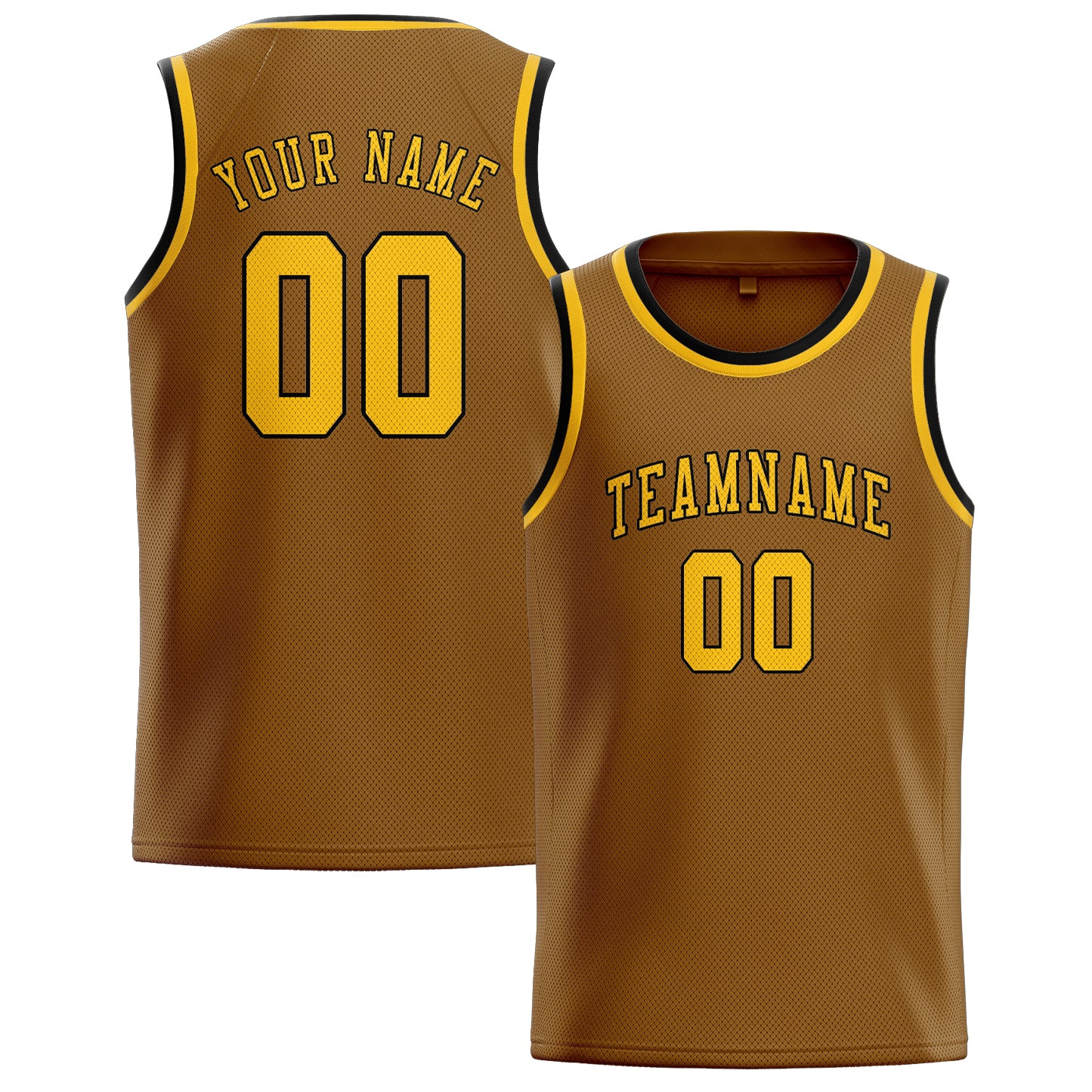 Custom Khaki Gold Basketball Jersey