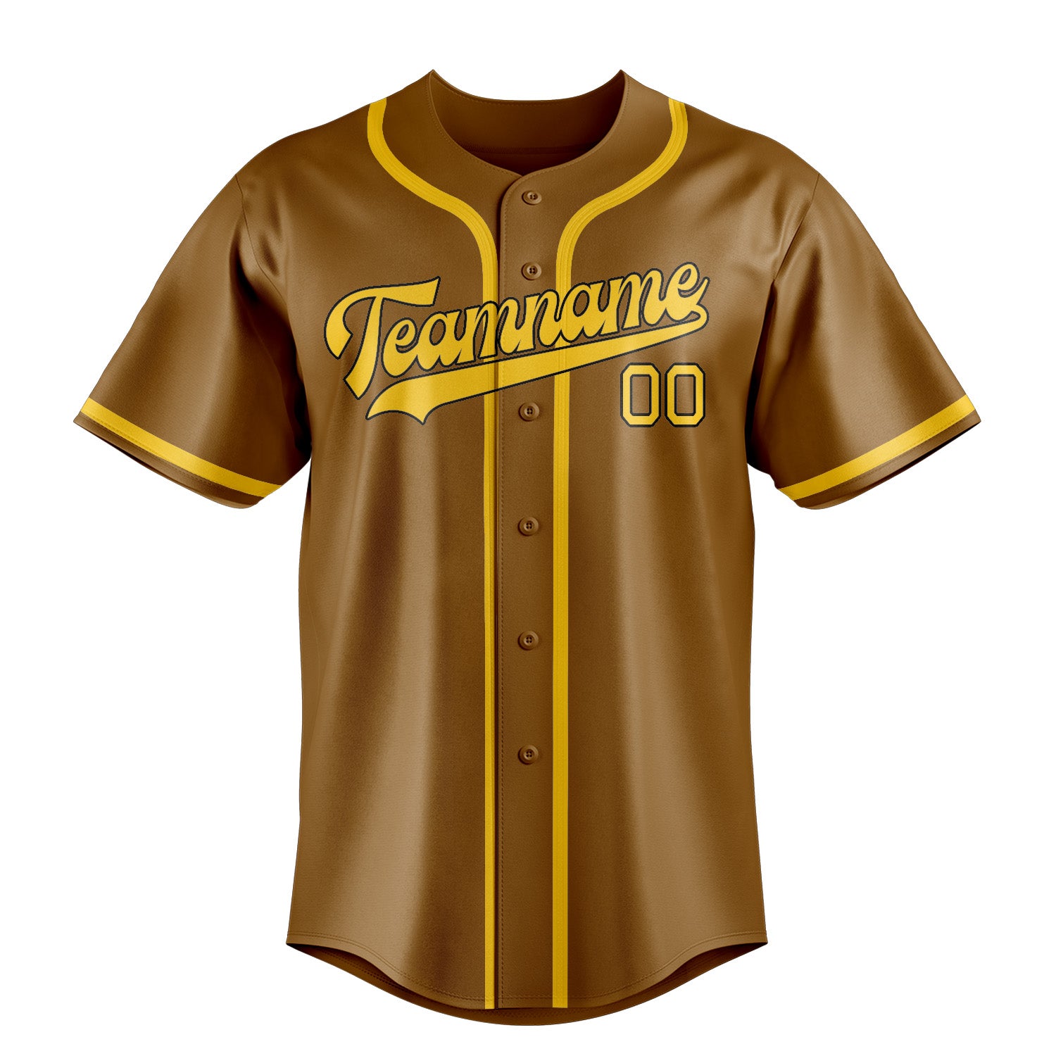 Custom Khaki Gold Baseball Jersey
