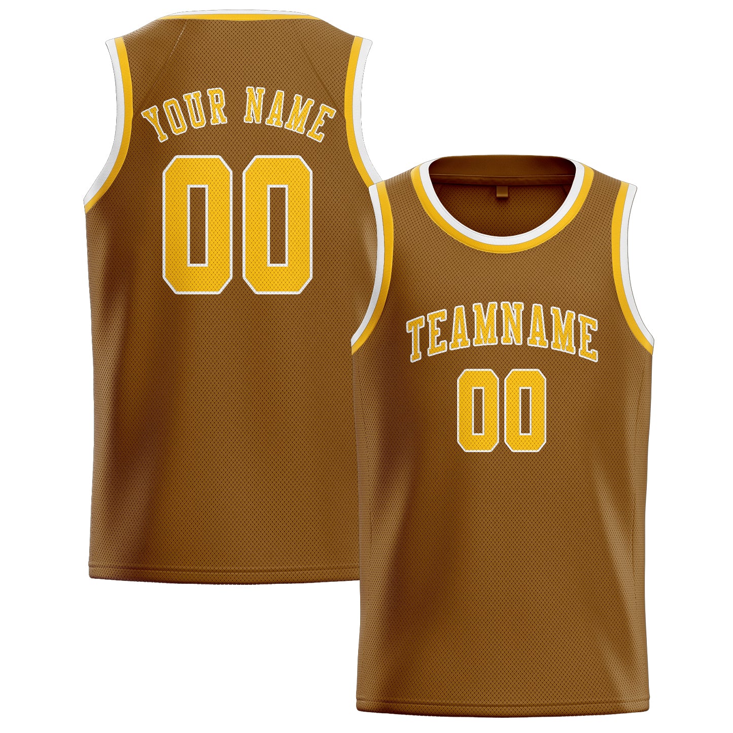 Custom Khaki Gold Basketball Jersey