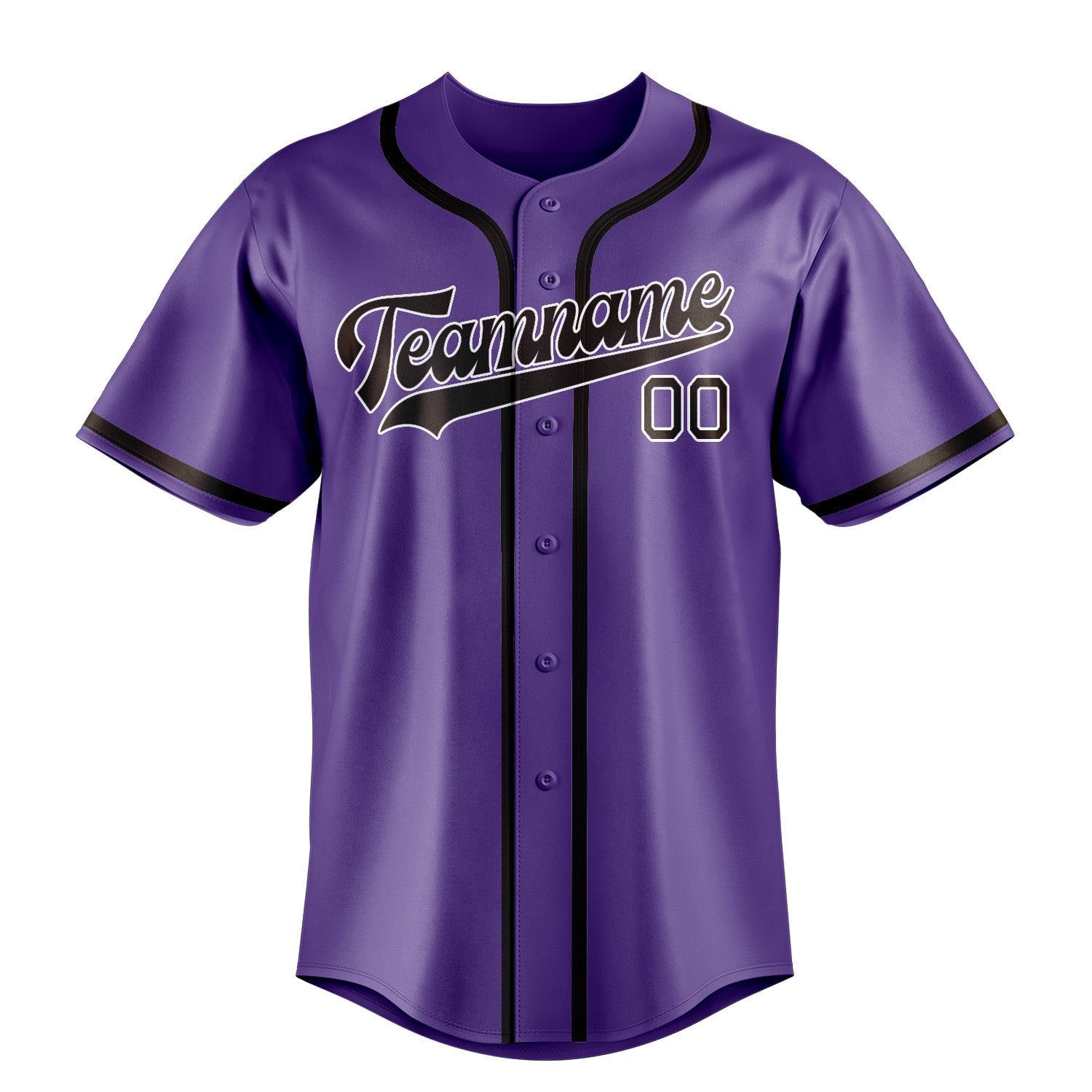 Custom Light Purple Brown Baseball Jersey
