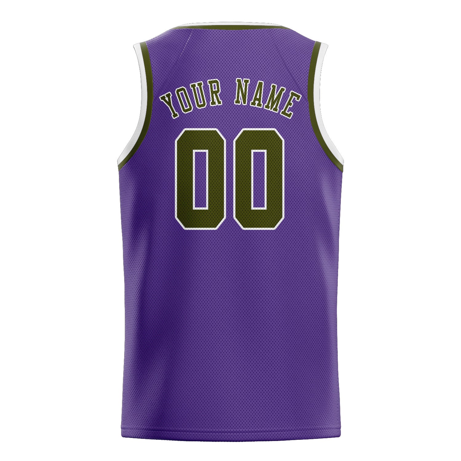 Custom Light Purple Olive Basketball Jersey