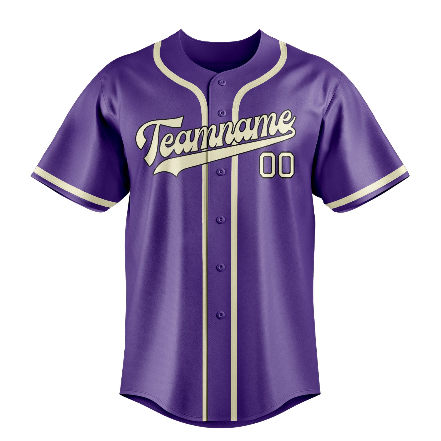 Custom Light Purple Cream Baseball Jersey