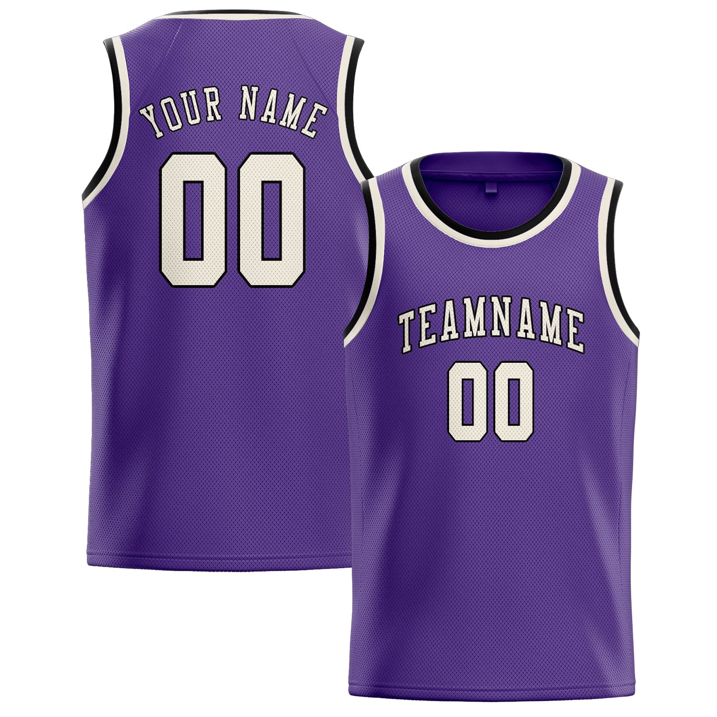 Custom Light Purple Cream Basketball Jersey