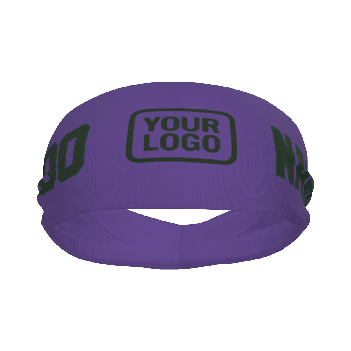 Custom Light Purple Dark Green Sports headband