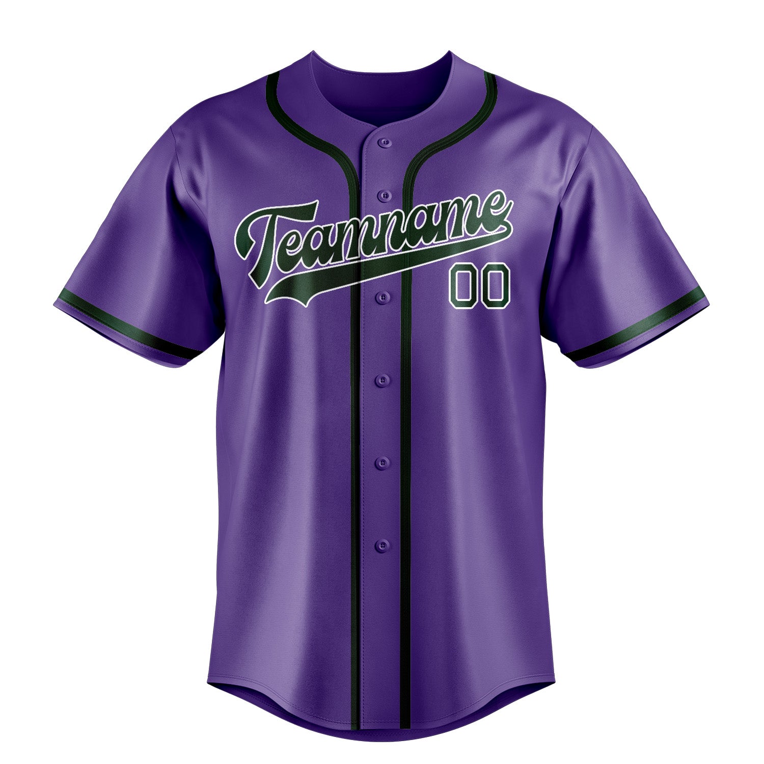 Custom Light Purple Green Baseball Jersey