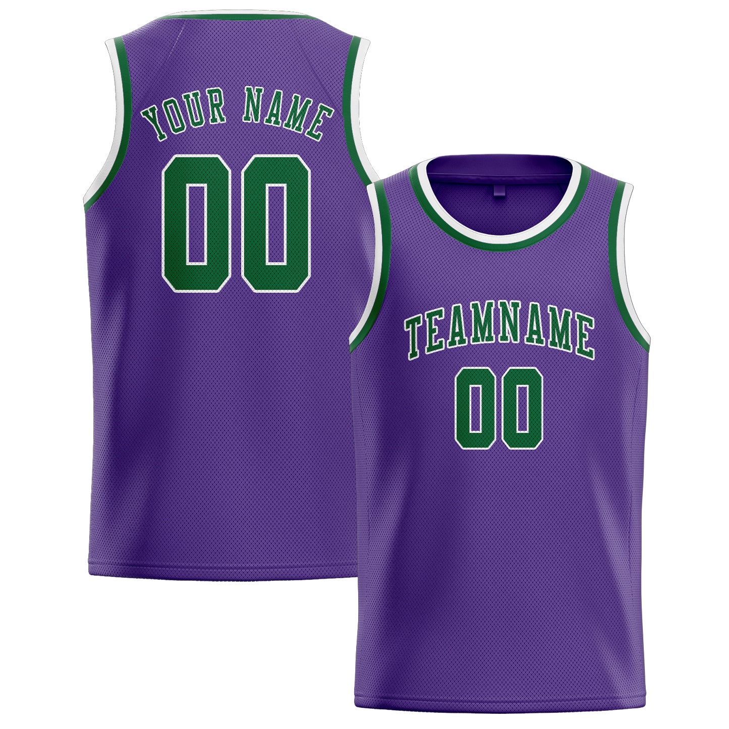 Custom Light Purple Green Basketball Jersey