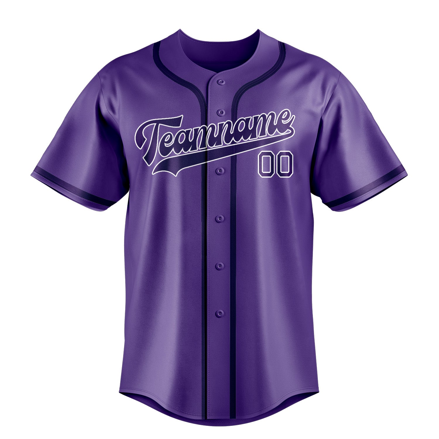 Custom Light Purple Purple Baseball Jersey