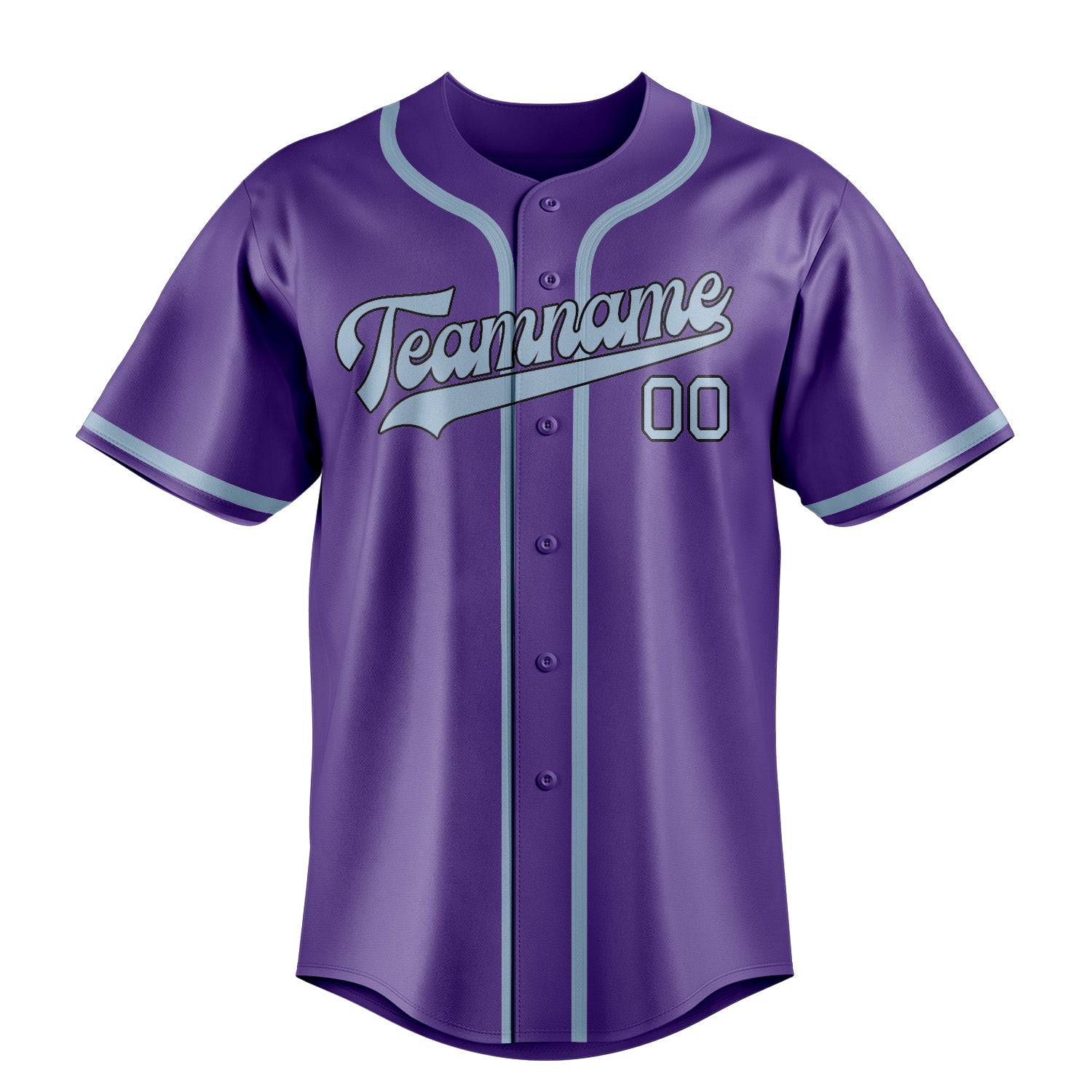 Custom Light Purple Light Blue Baseball Jersey
