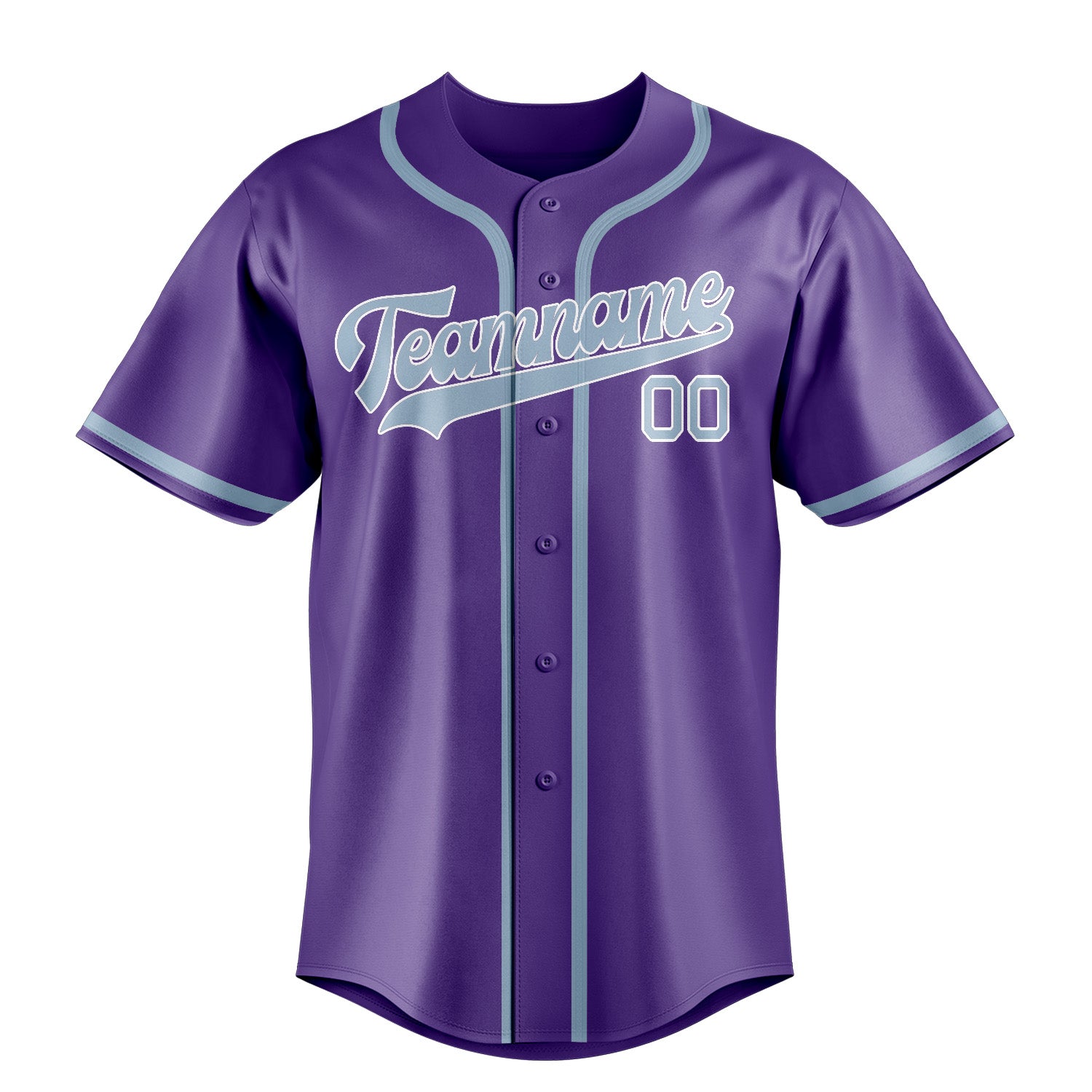 Custom Light Purple Light Blue Baseball Jersey