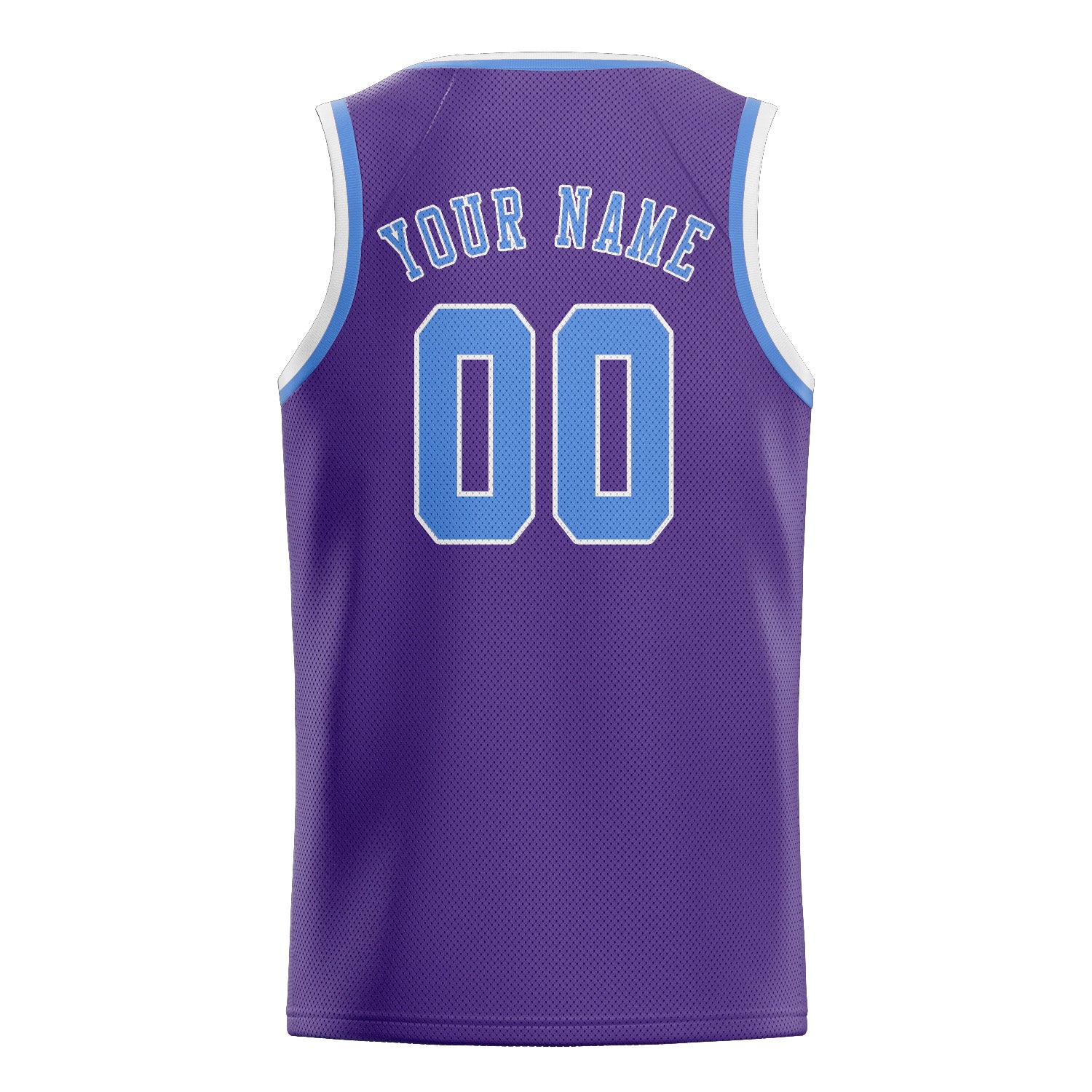 Custom Light Purple Light Blue Basketball Jersey