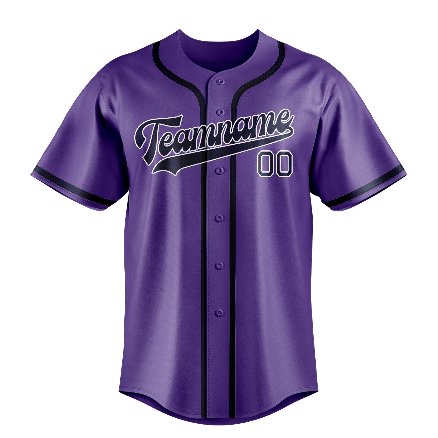 Custom Light Purple Blue Baseball Jersey