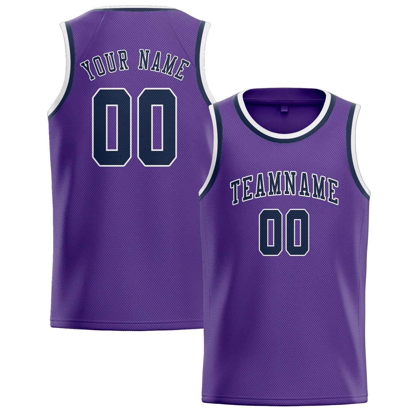 Custom Light Purple Blue Basketball Jersey