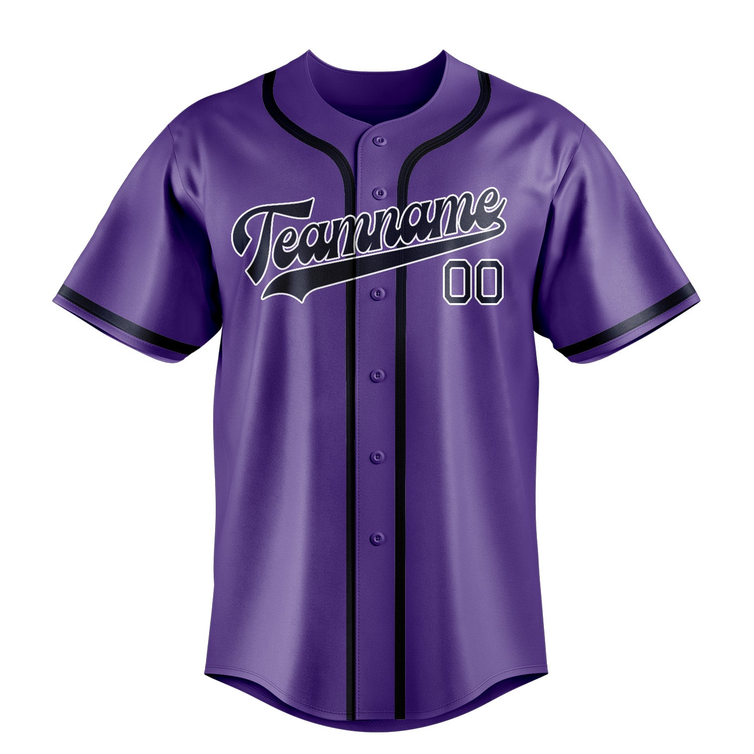 Custom Light Purple Navy Baseball Jersey