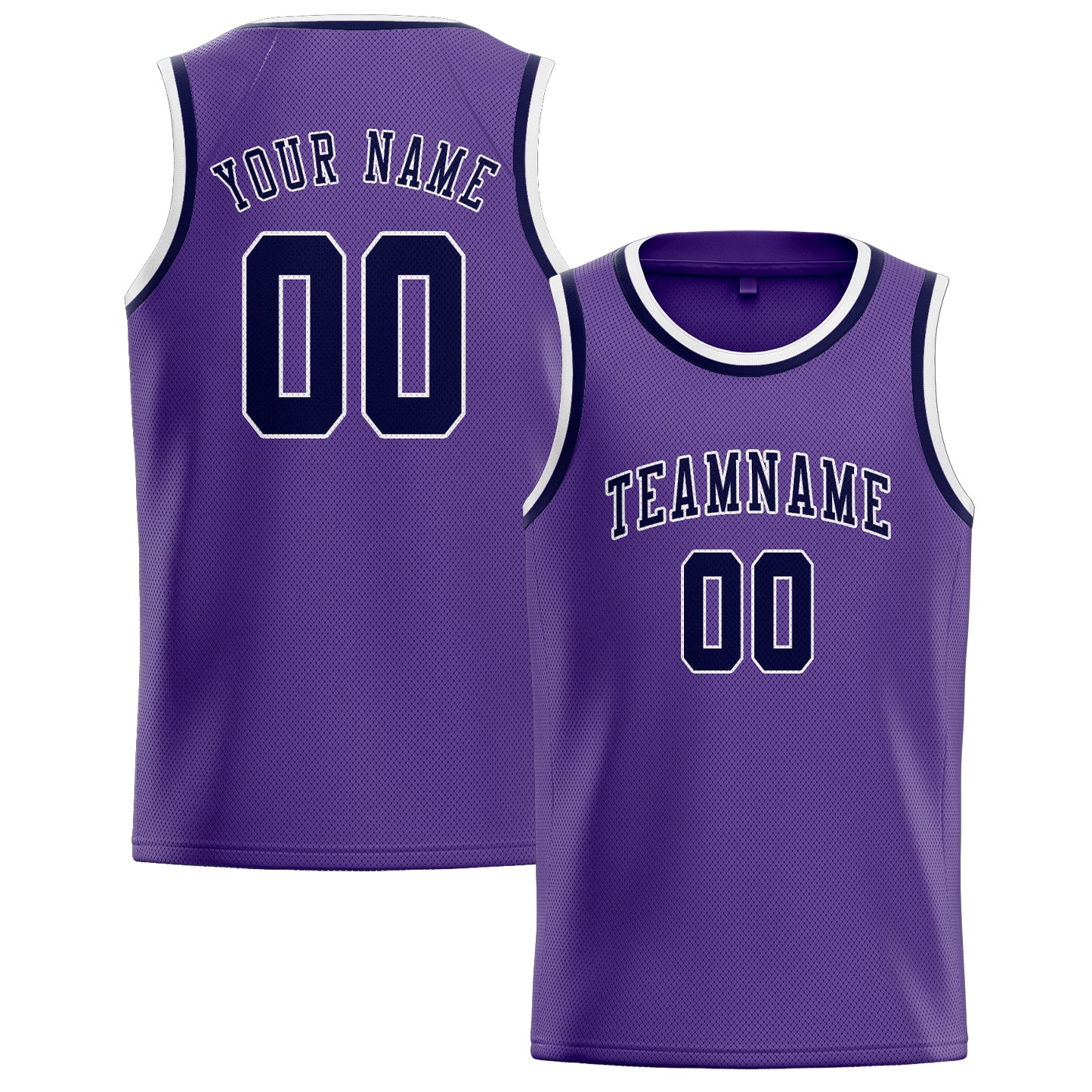 Custom Light Purple Navy Basketball Jersey