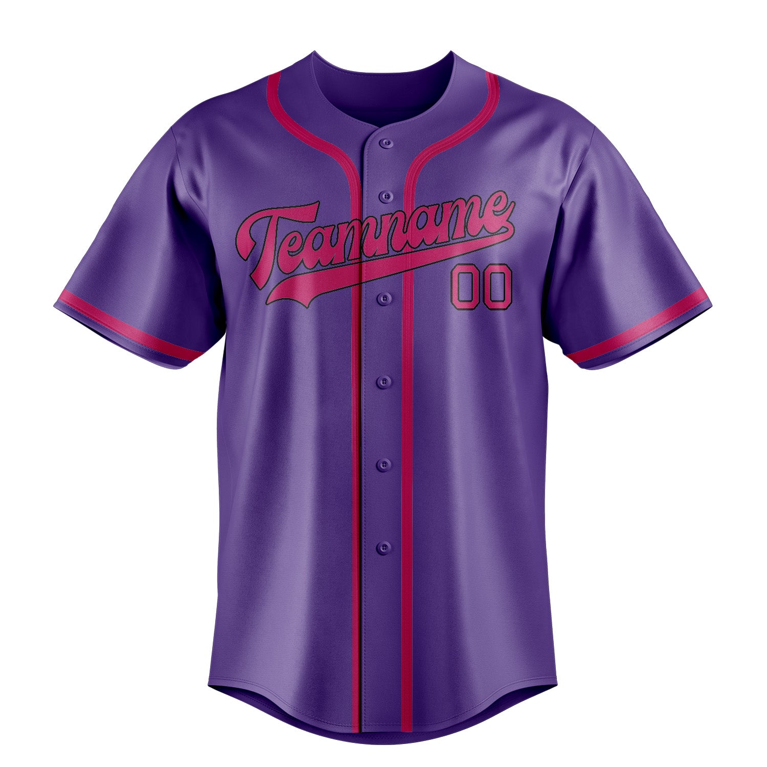 Custom Light Purple Pink Baseball Jersey