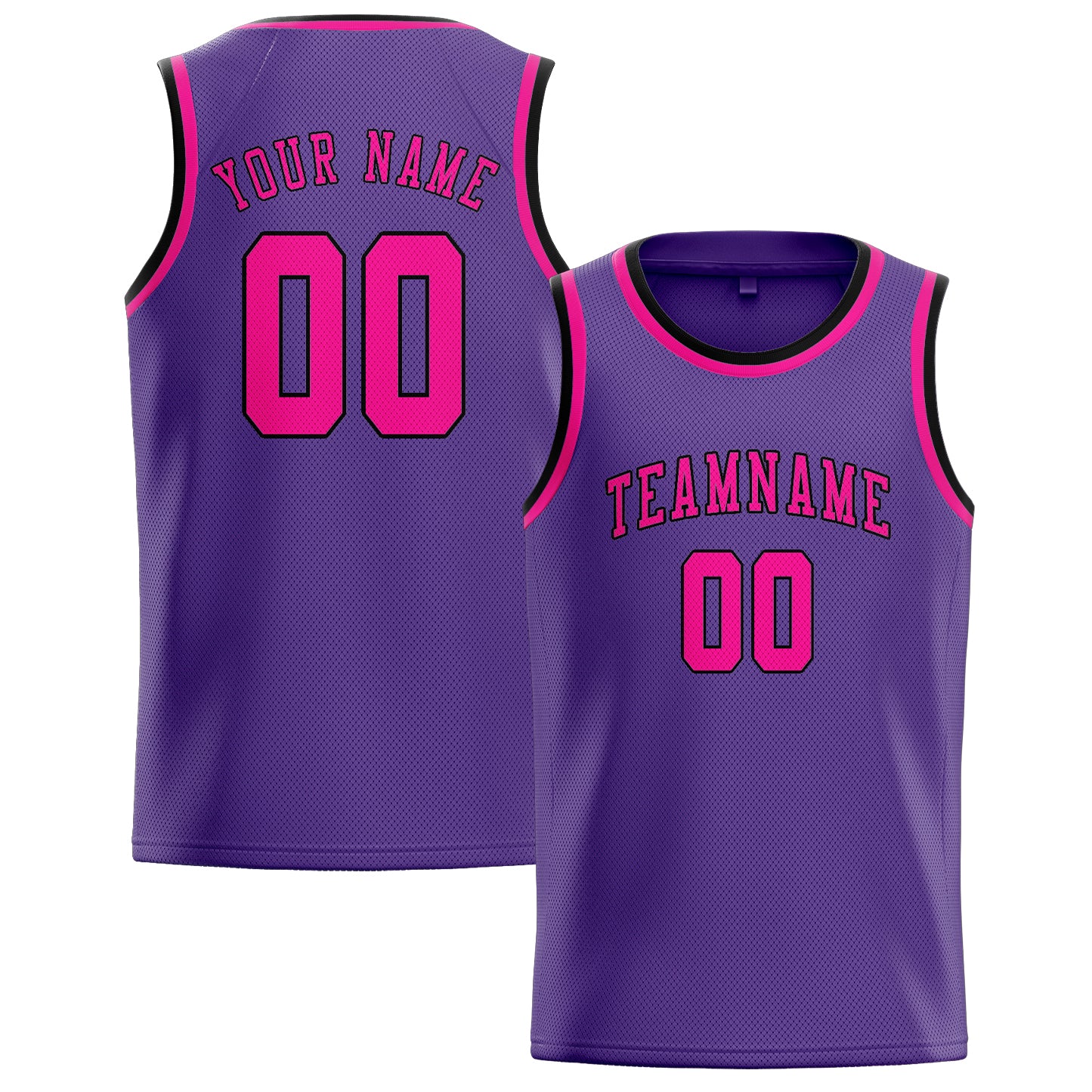 Custom Light Purple Pink Basketball Jersey