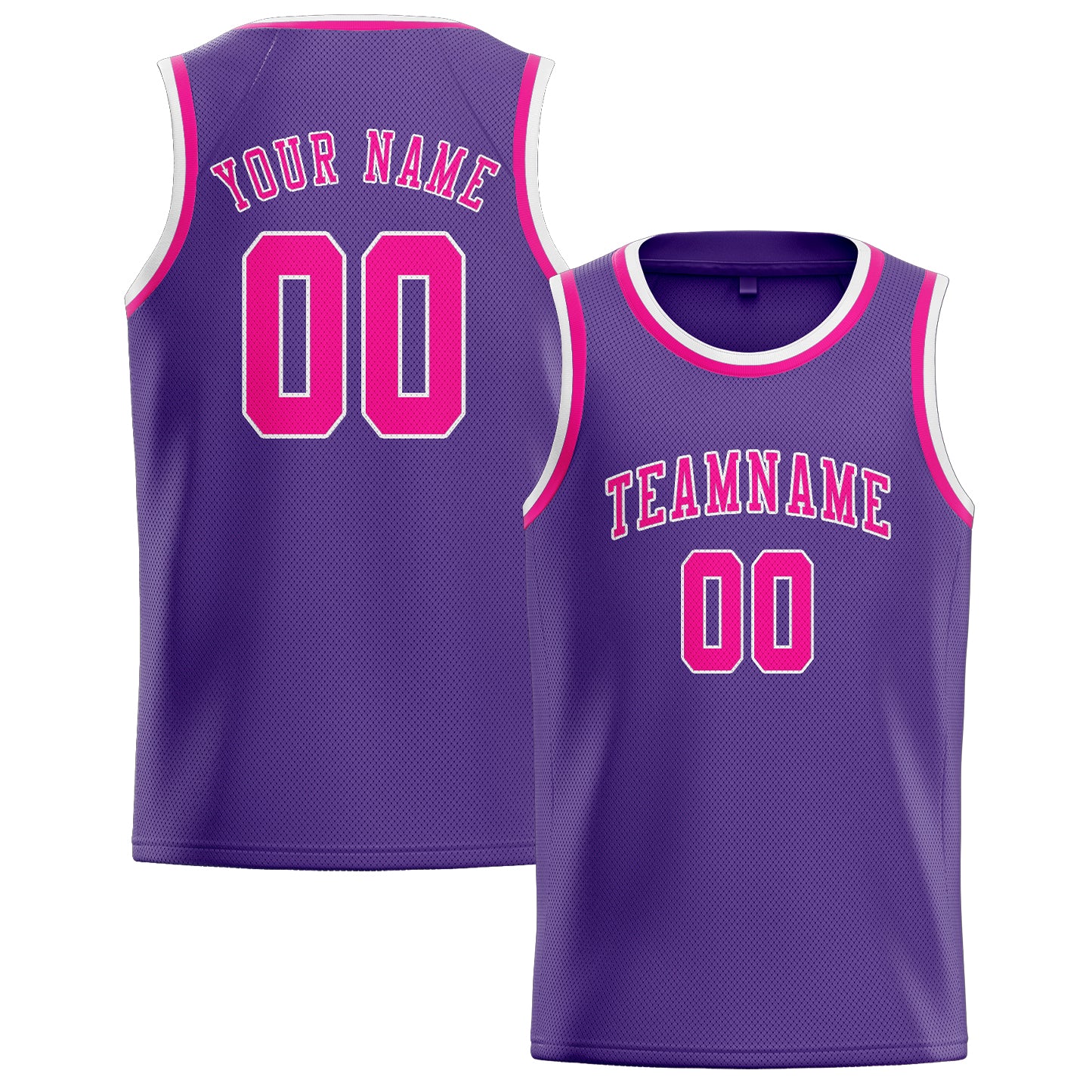 Custom Light Purple Pink Basketball Jersey